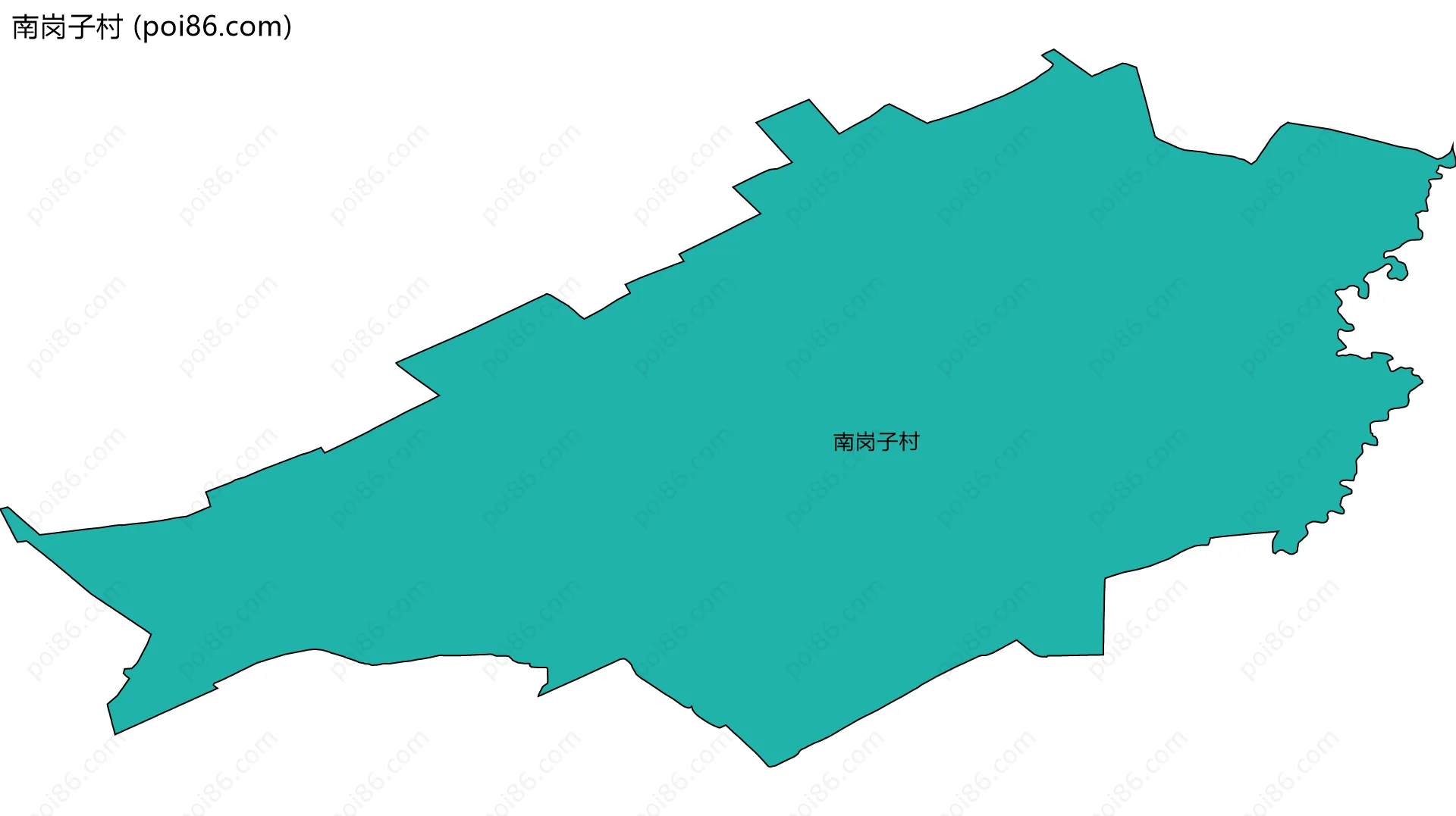 南岗子村边界地图