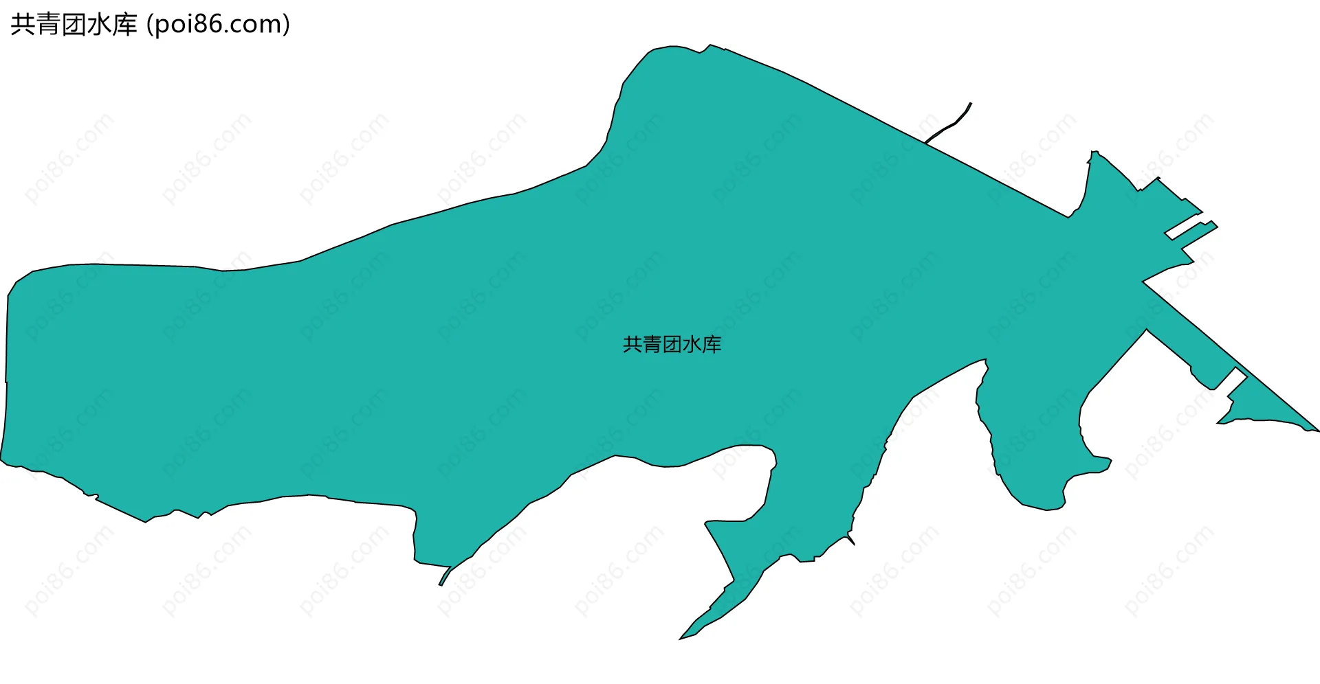 共青团水库边界地图