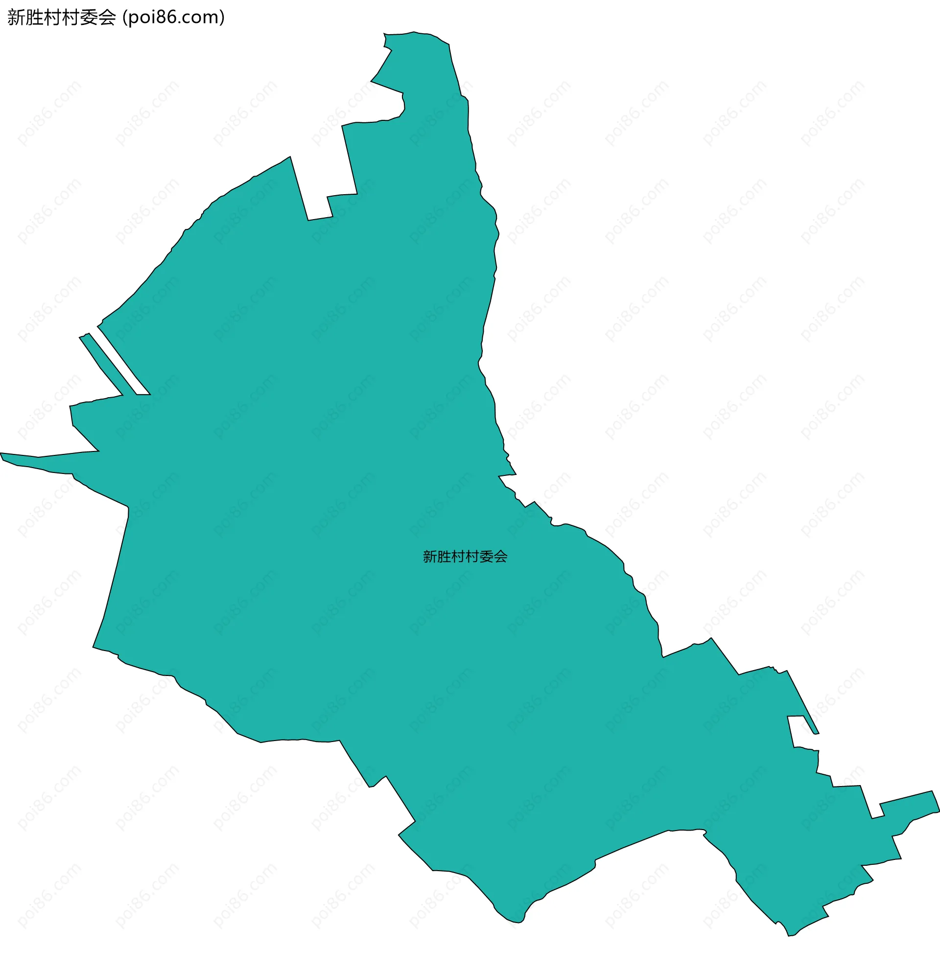新胜村村委会边界地图