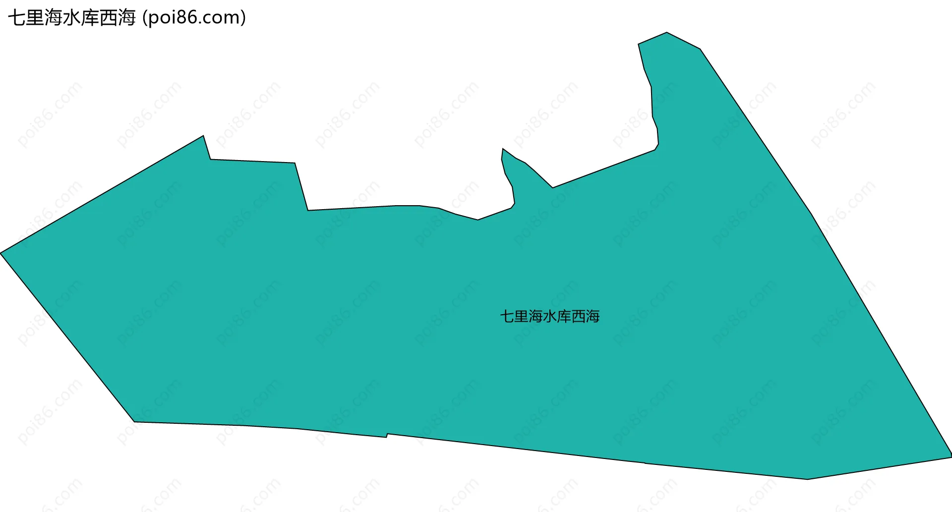 七里海水库西海边界地图