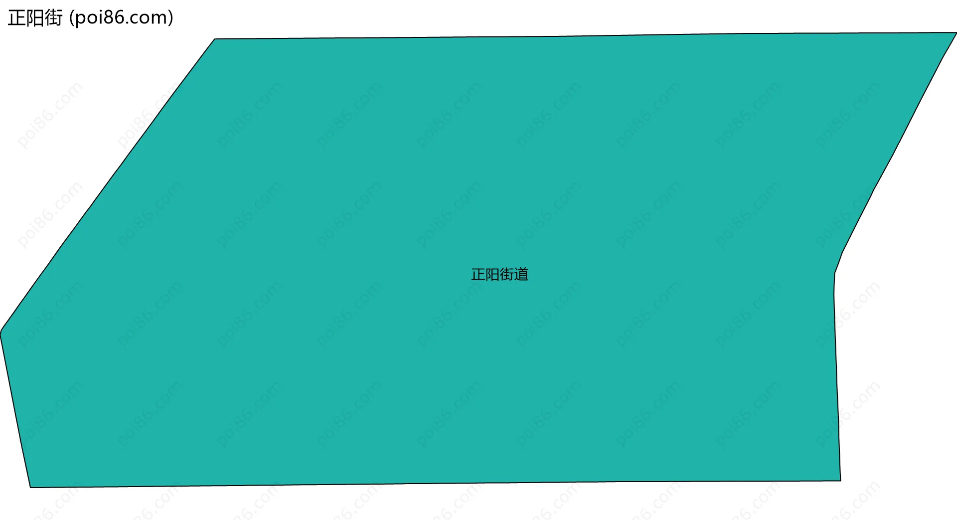 正阳街边界地图(五级行政区划)