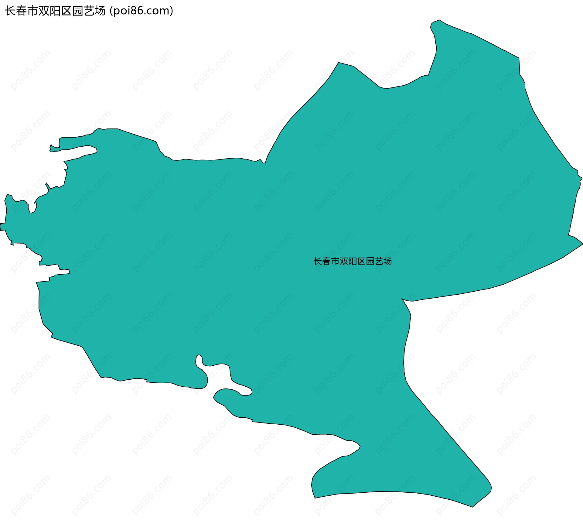 长春市双阳区园艺场边界地图