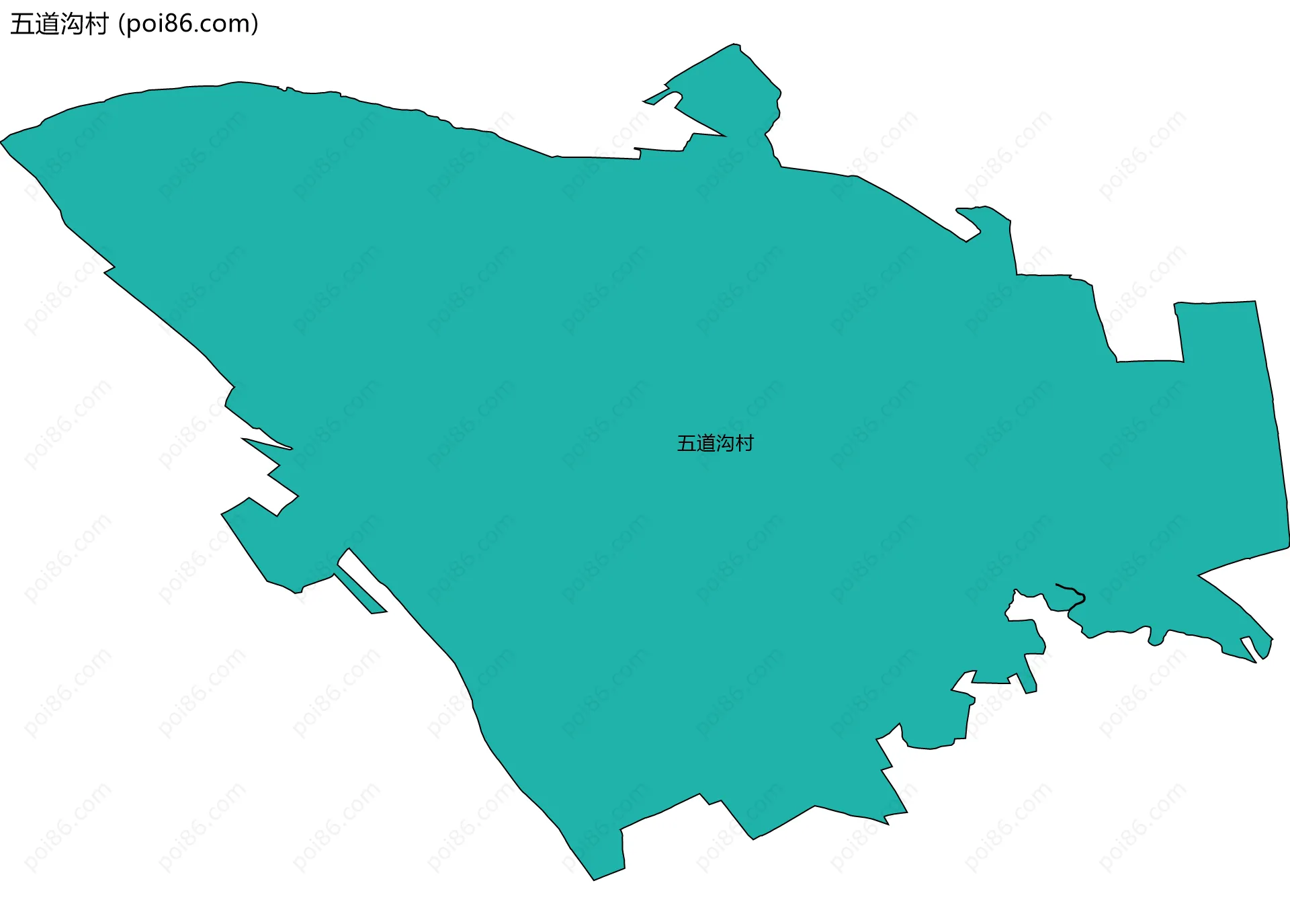 五道沟村边界地图
