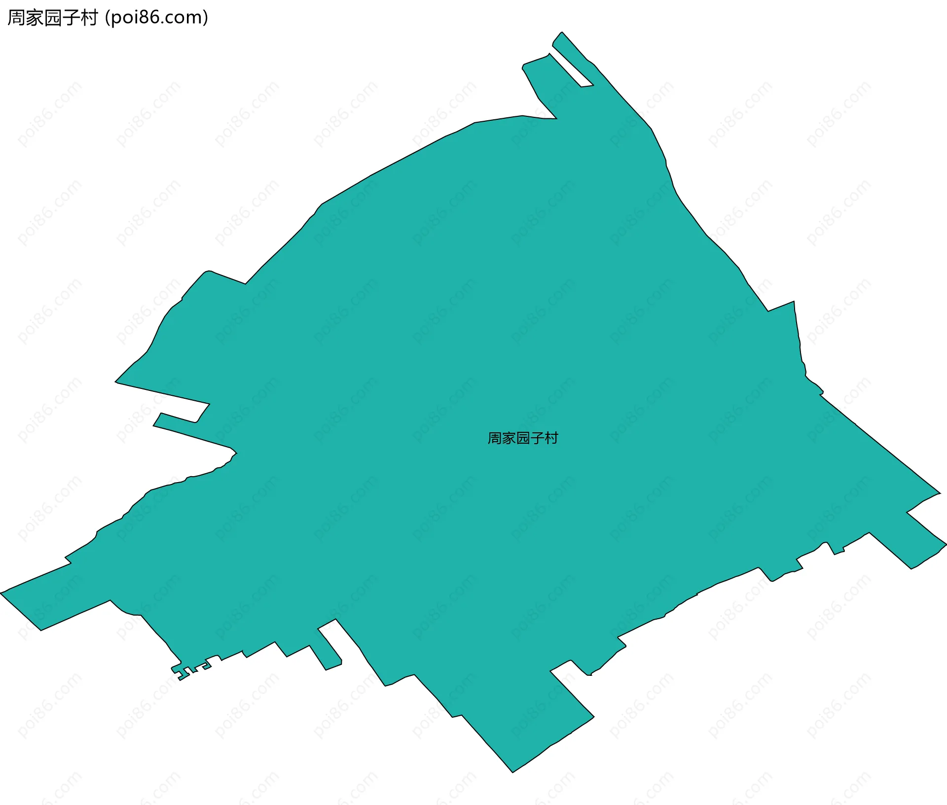 周家园子村边界地图