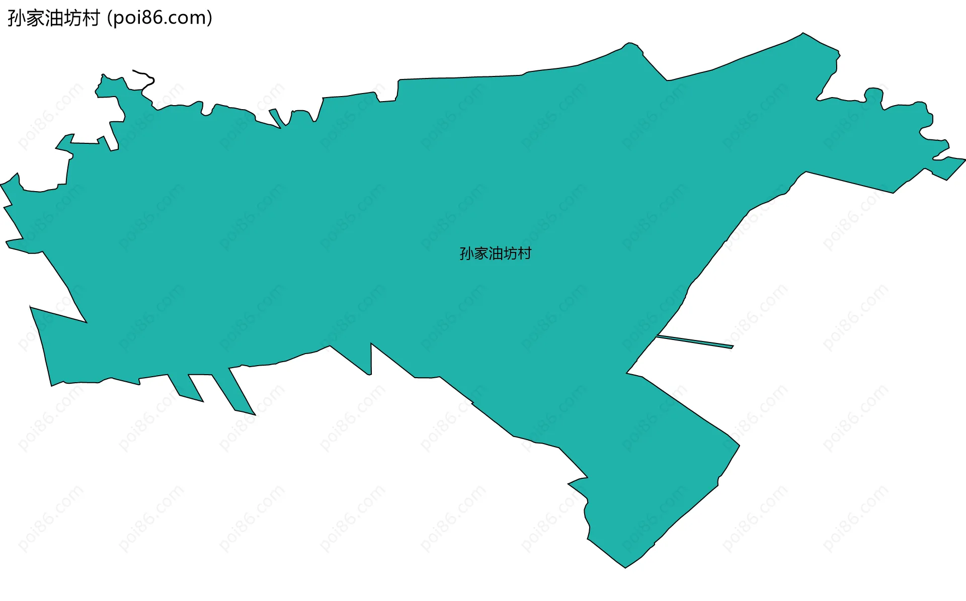 孙家油坊村边界地图