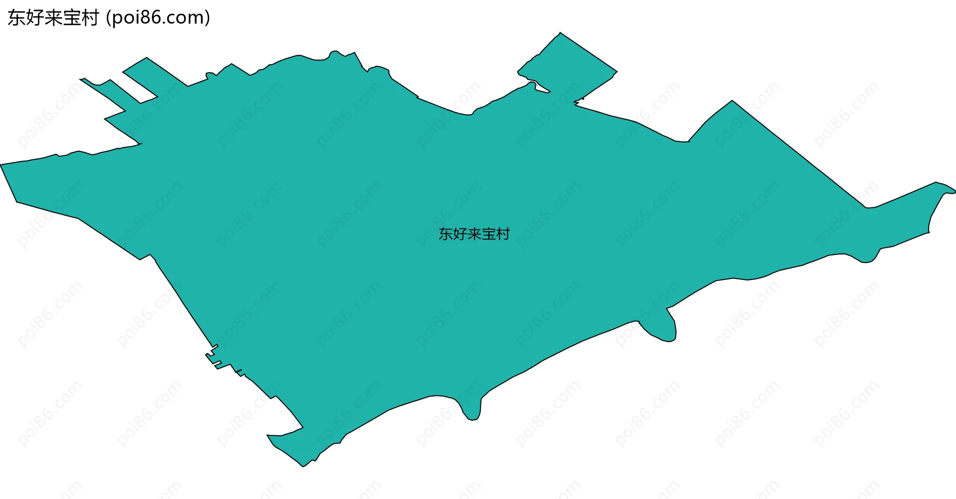 东好来宝村边界地图