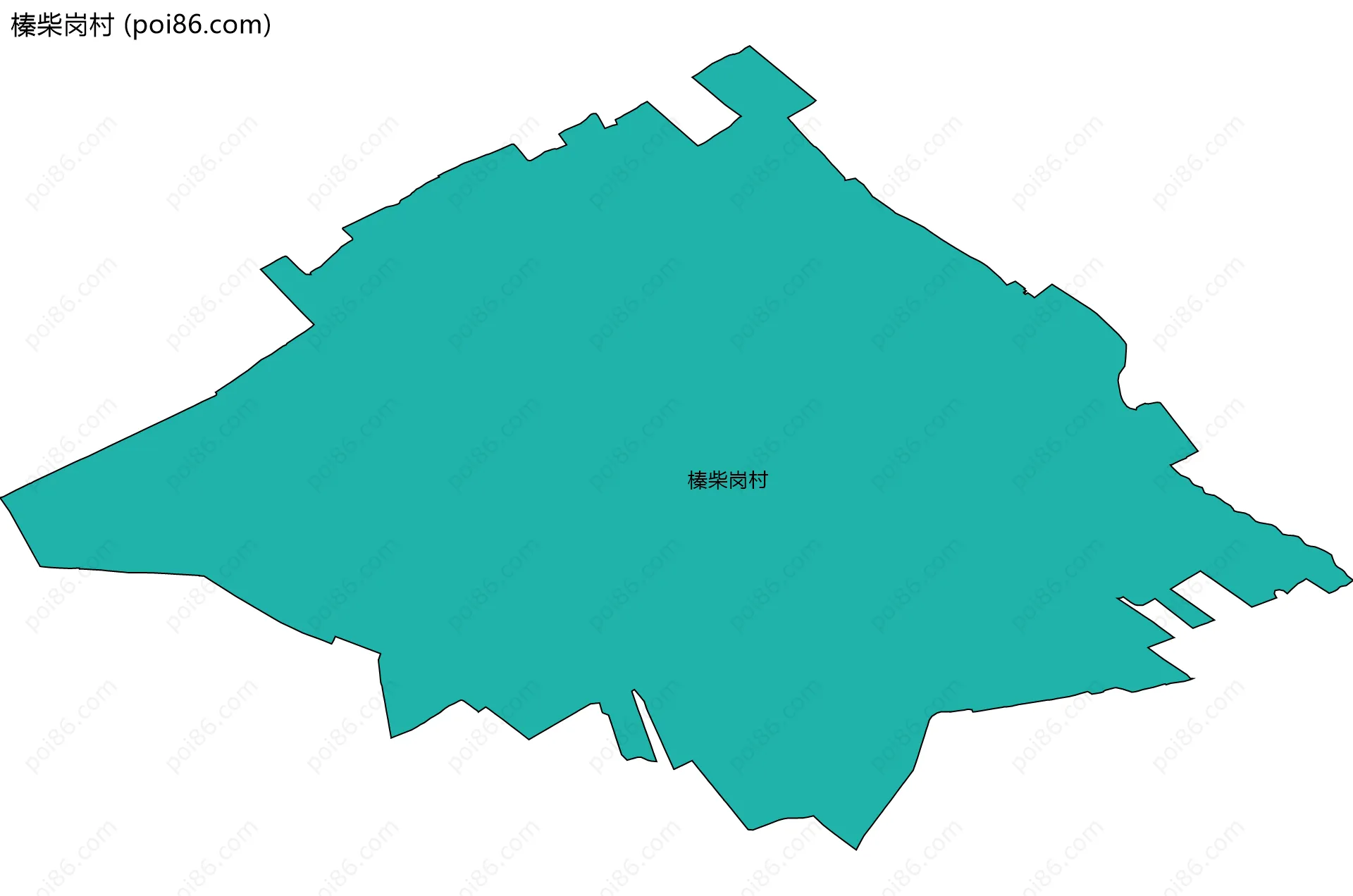 榛柴岗村边界地图