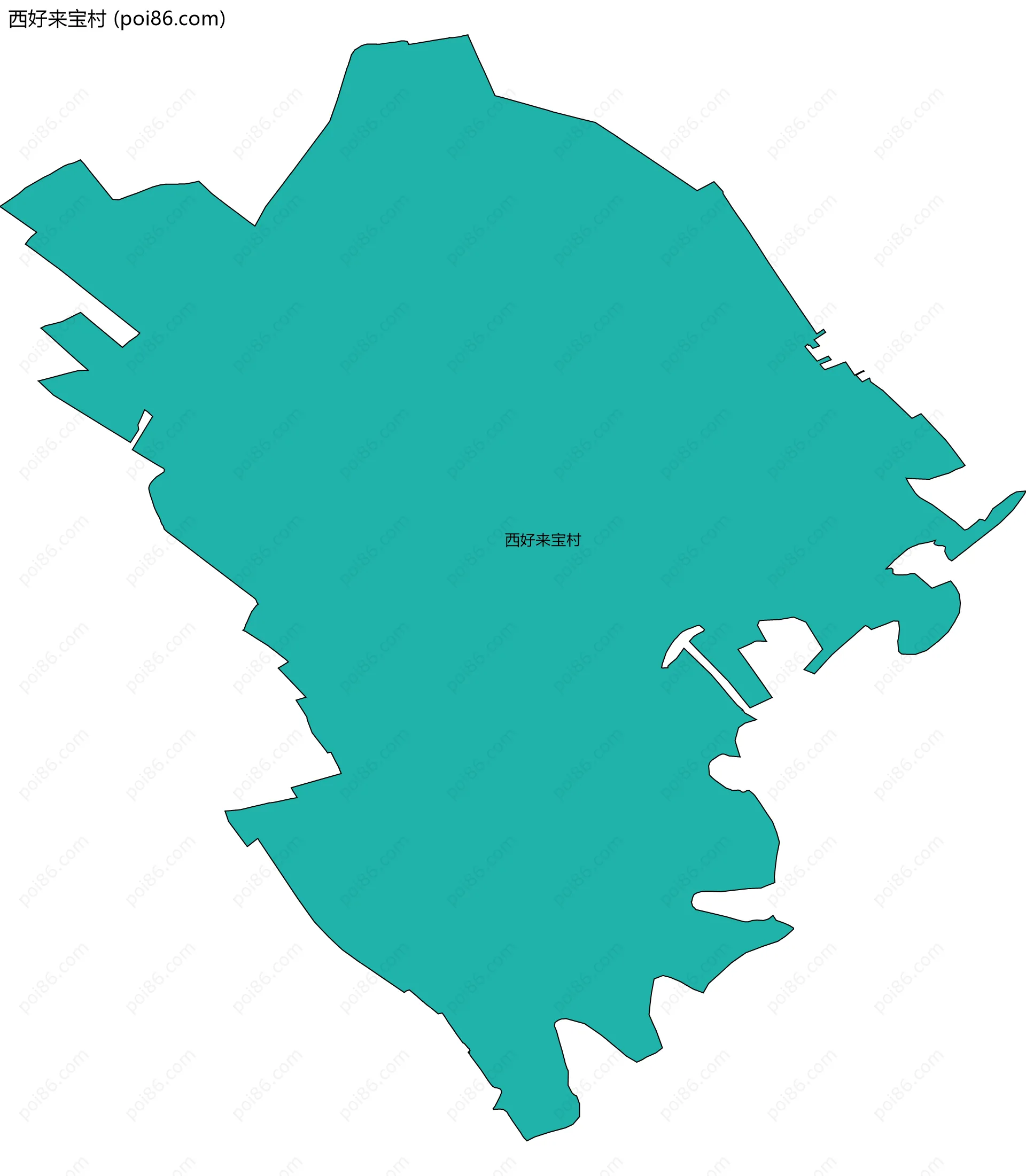 西好来宝村边界地图