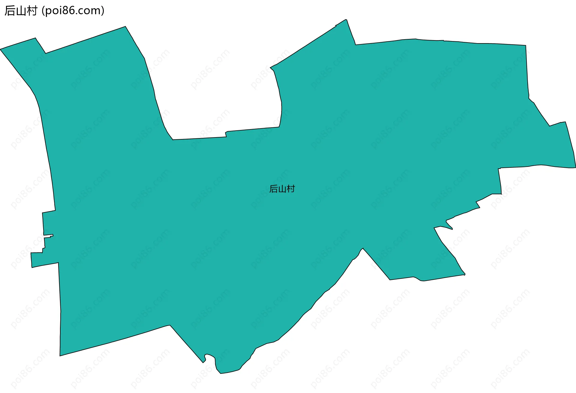 后山村边界地图