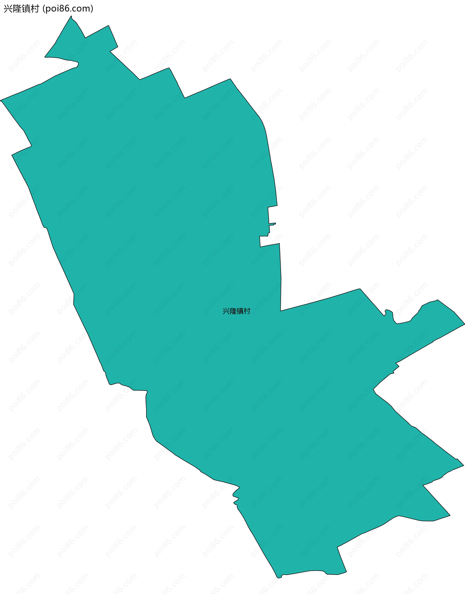 兴隆镇村边界地图