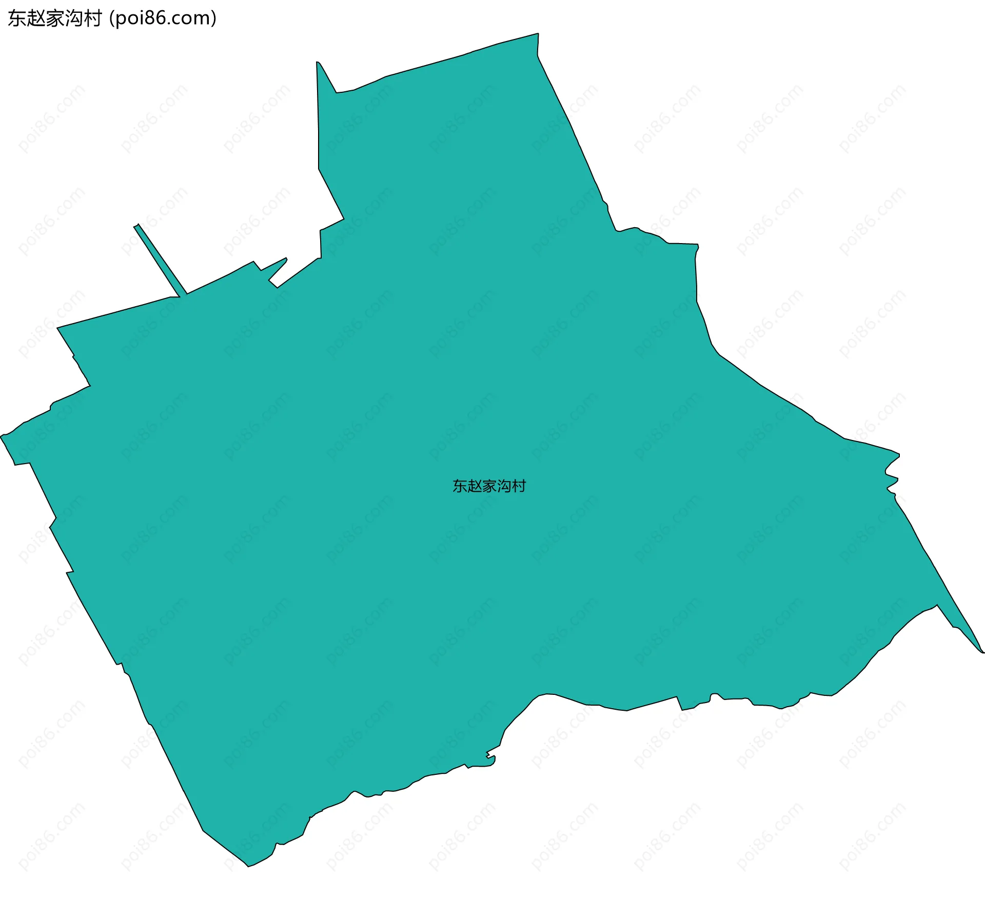 东赵家沟村边界地图