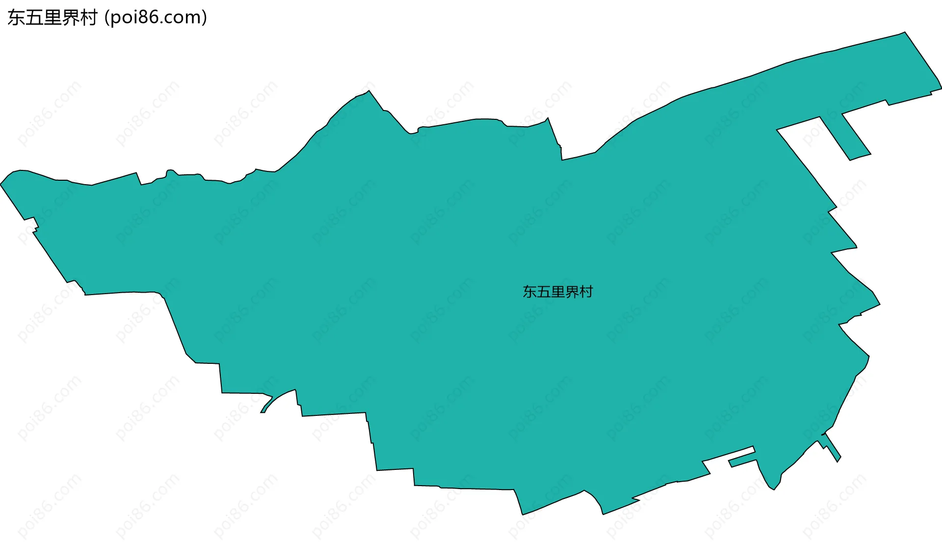 东五里界村边界地图