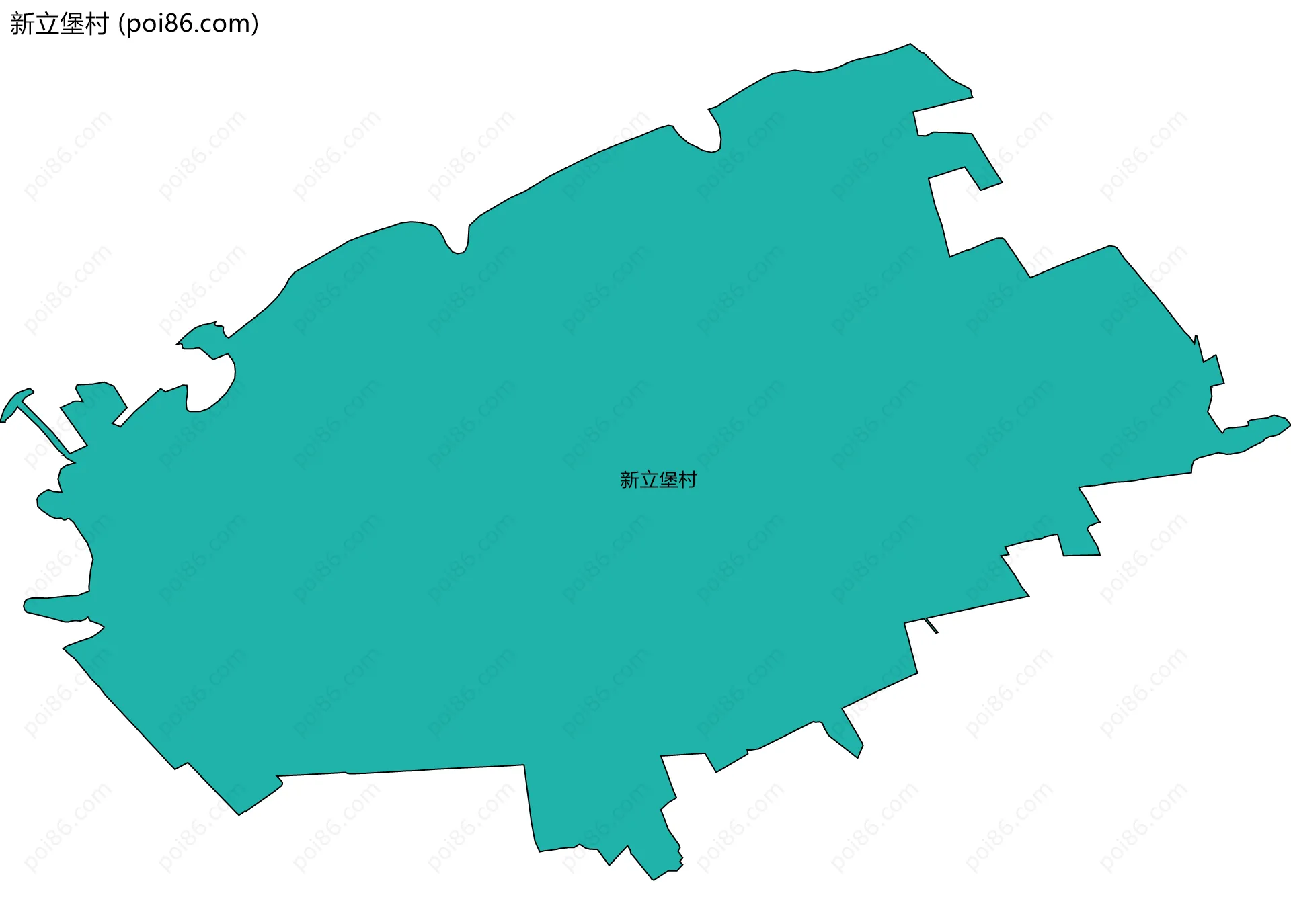 新立堡村边界地图