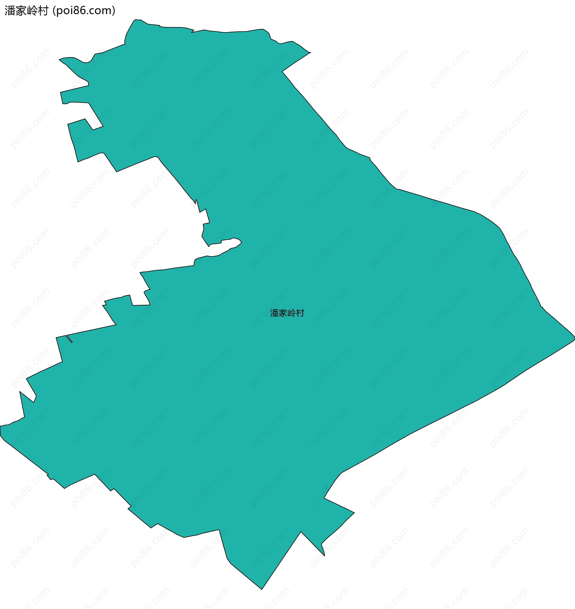 潘家岭村边界地图