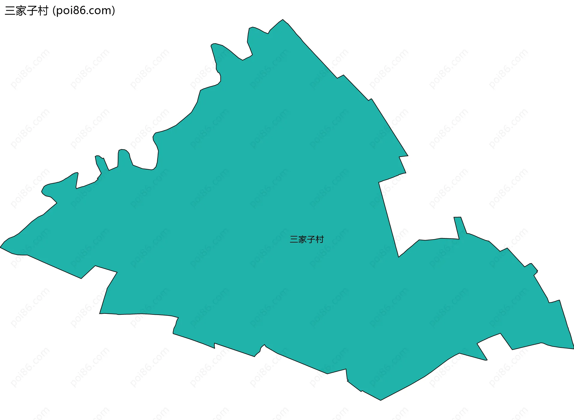三家子村边界地图