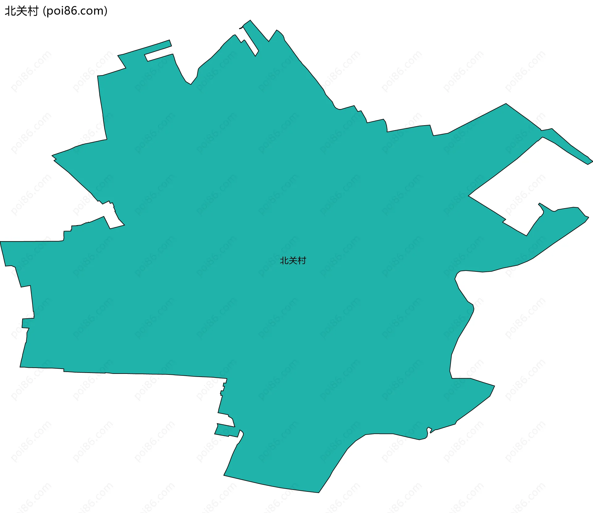 北关村边界地图