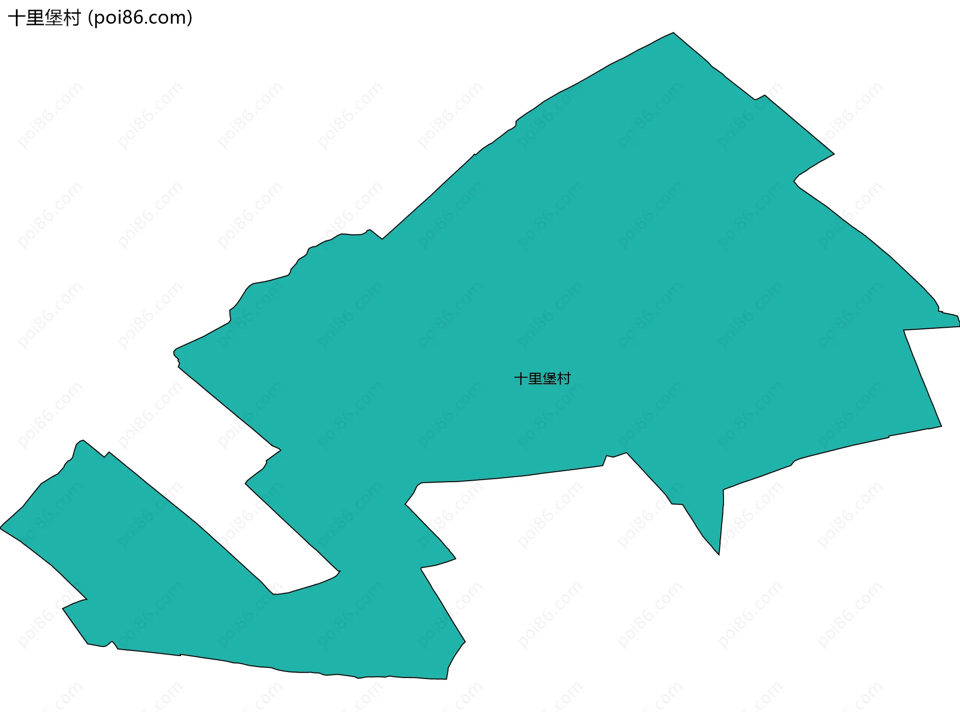 十里堡村边界地图