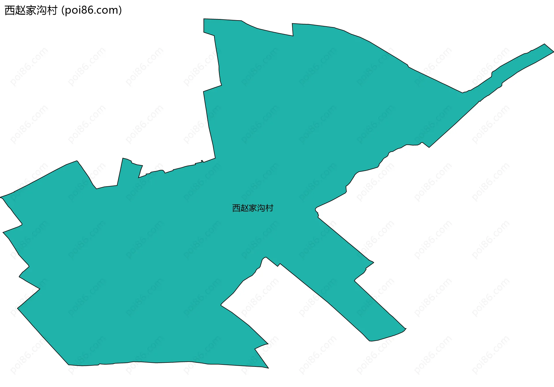 西赵家沟村边界地图