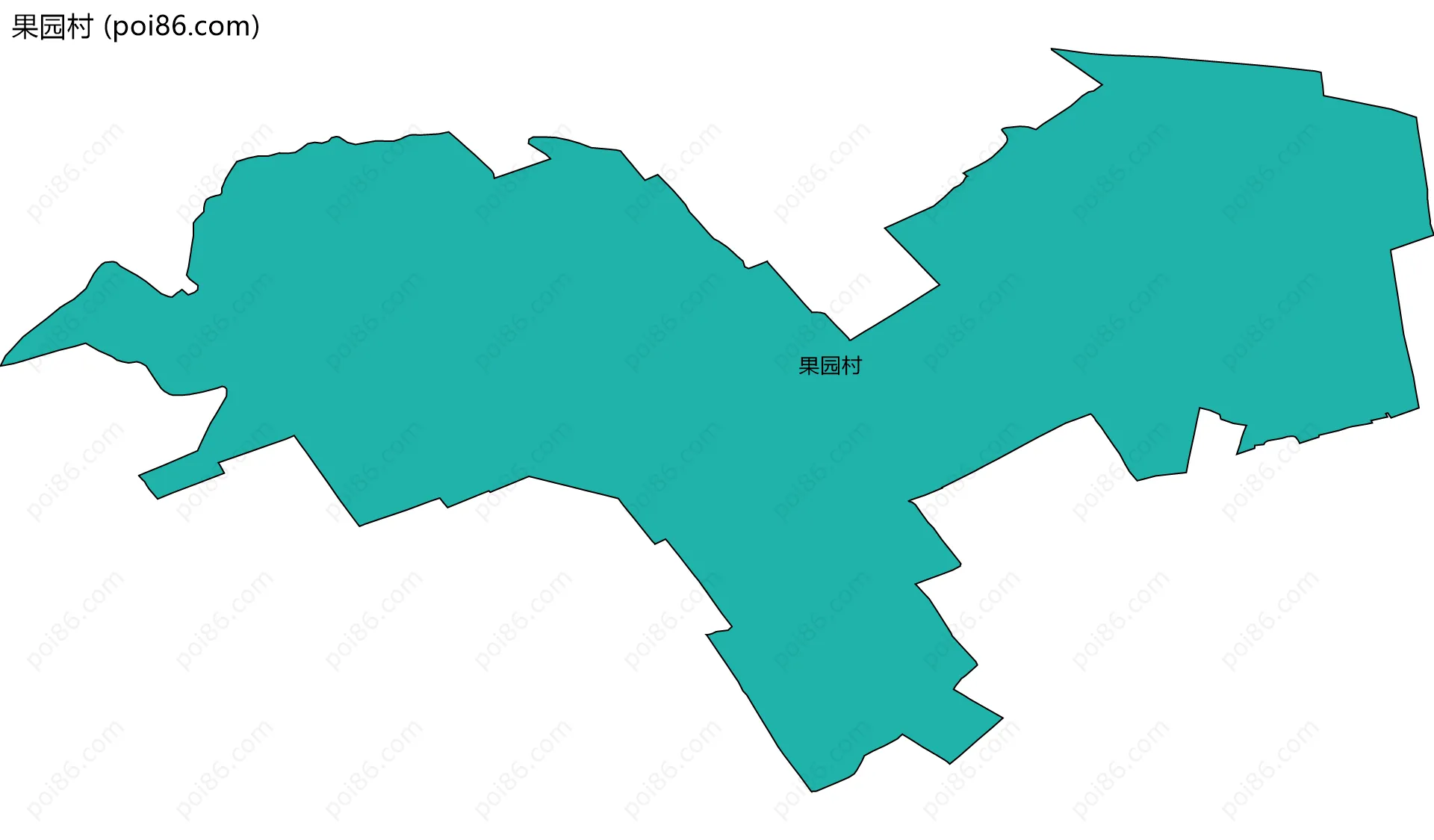 果园村边界地图