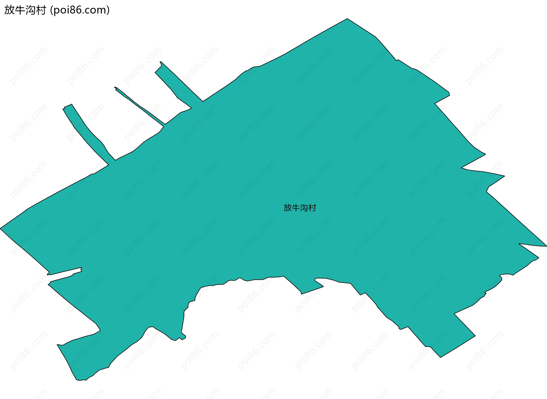 放牛沟村边界地图