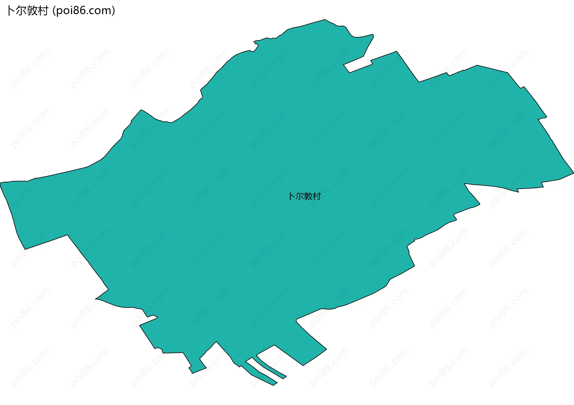 卜尔敦村边界地图