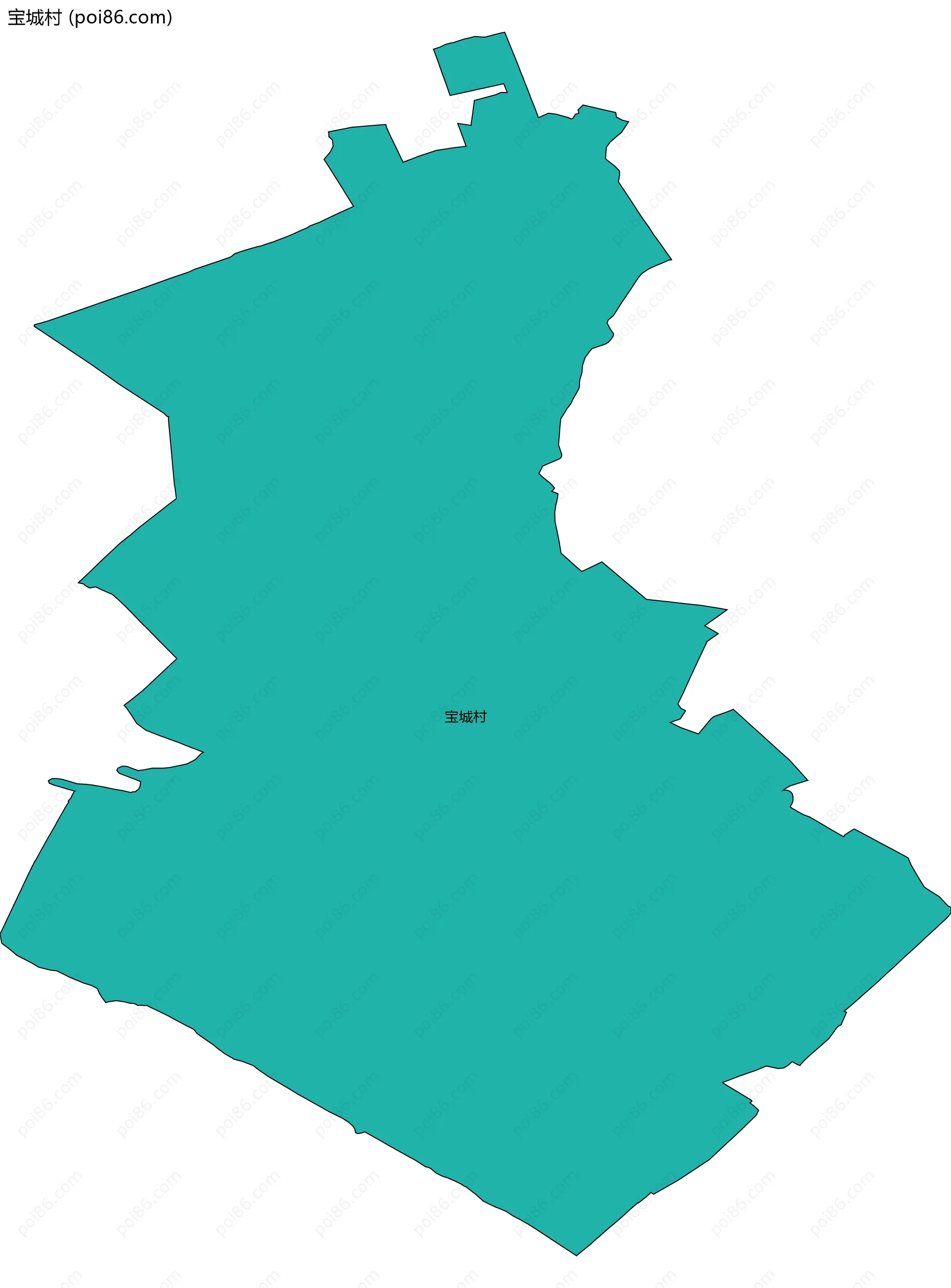 宝城村边界地图