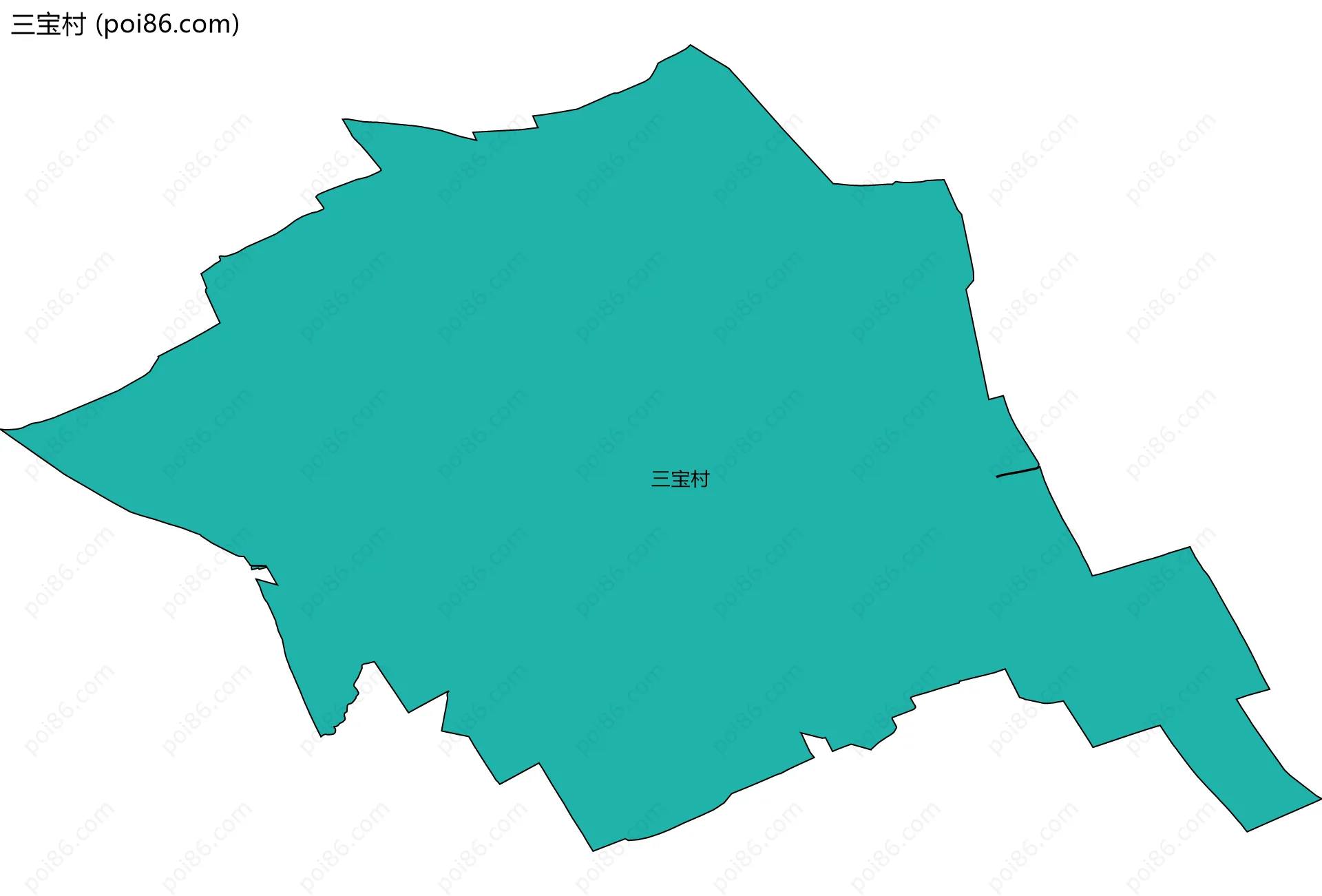 三宝村边界地图