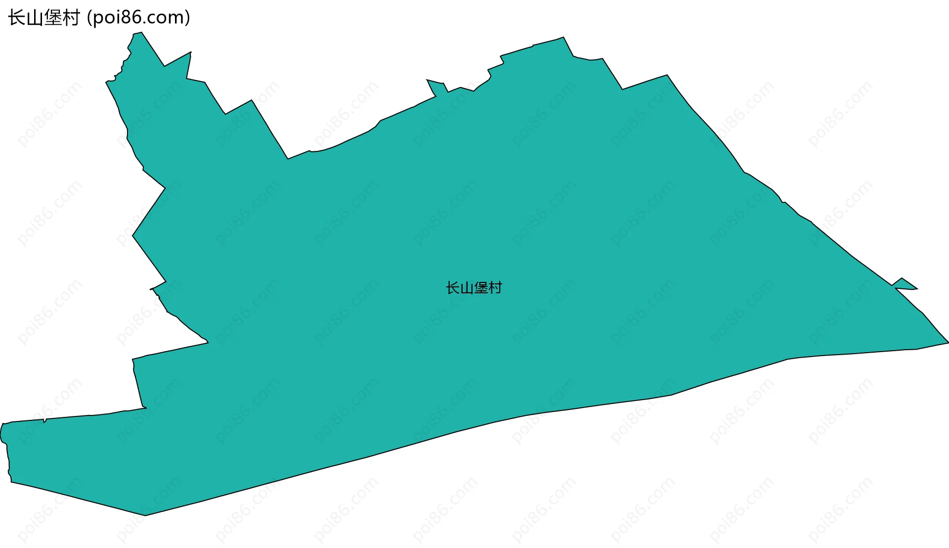 长山堡村边界地图