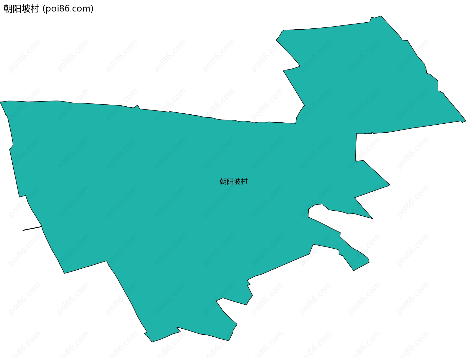 朝阳坡村边界地图