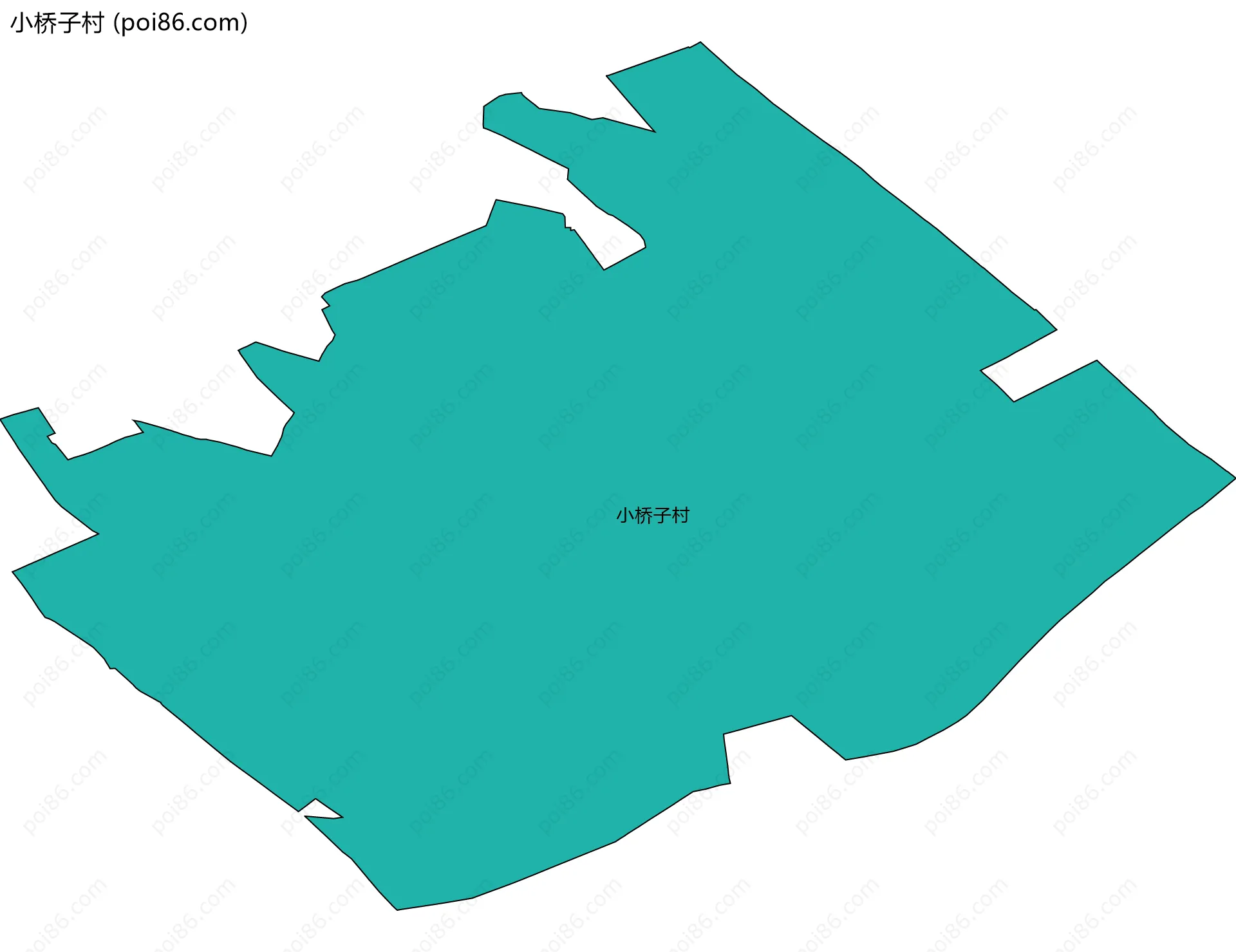 小桥子村边界地图