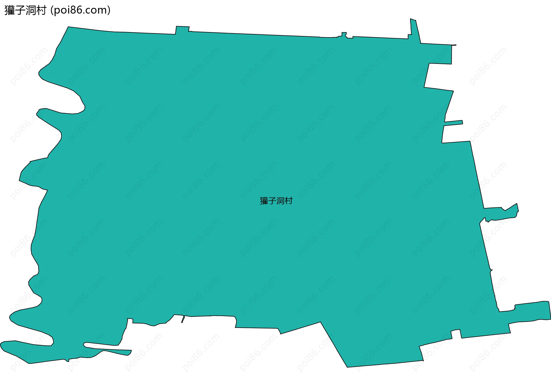 獾子洞村边界地图