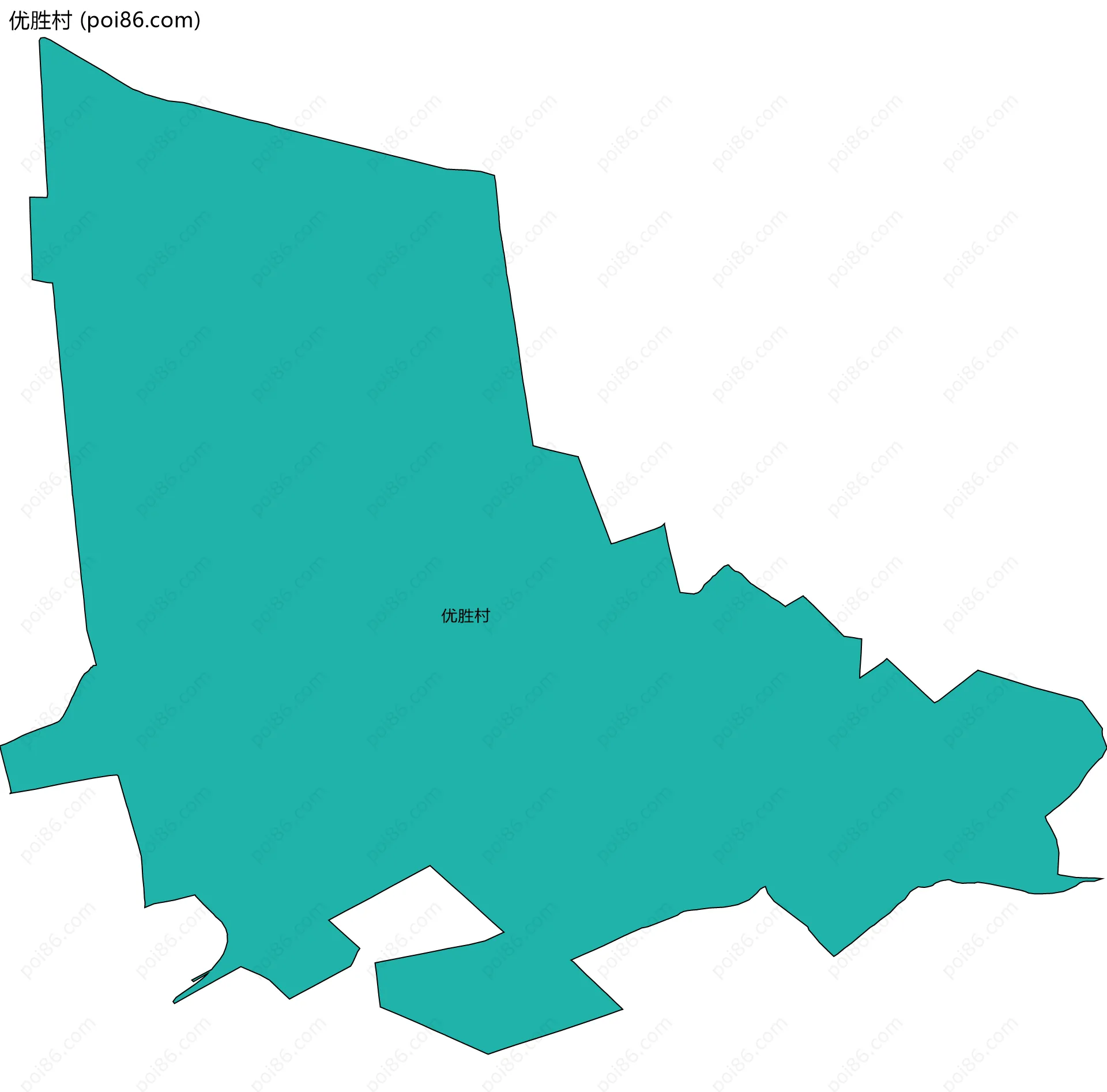 优胜村边界地图