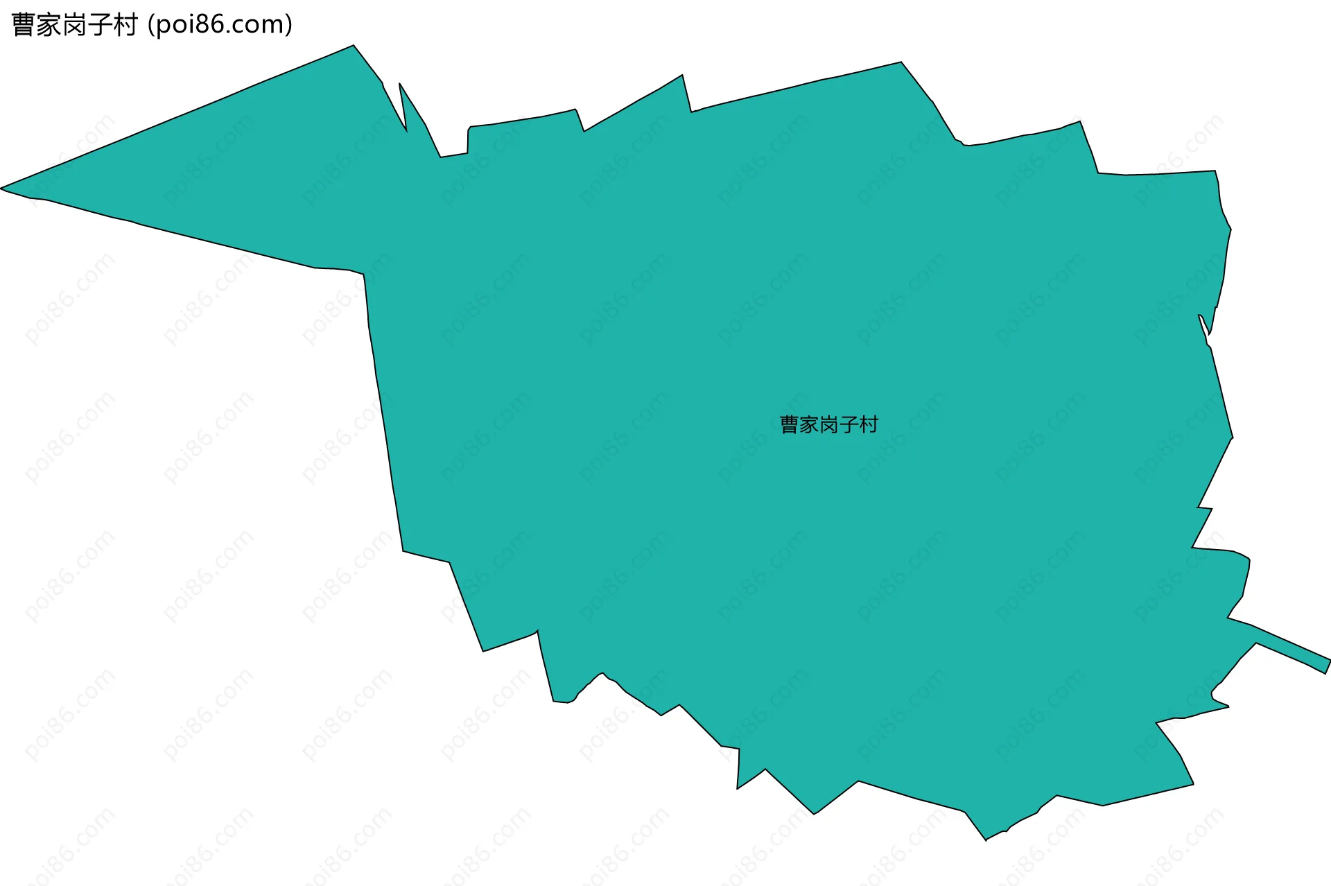 曹家岗子村边界地图
