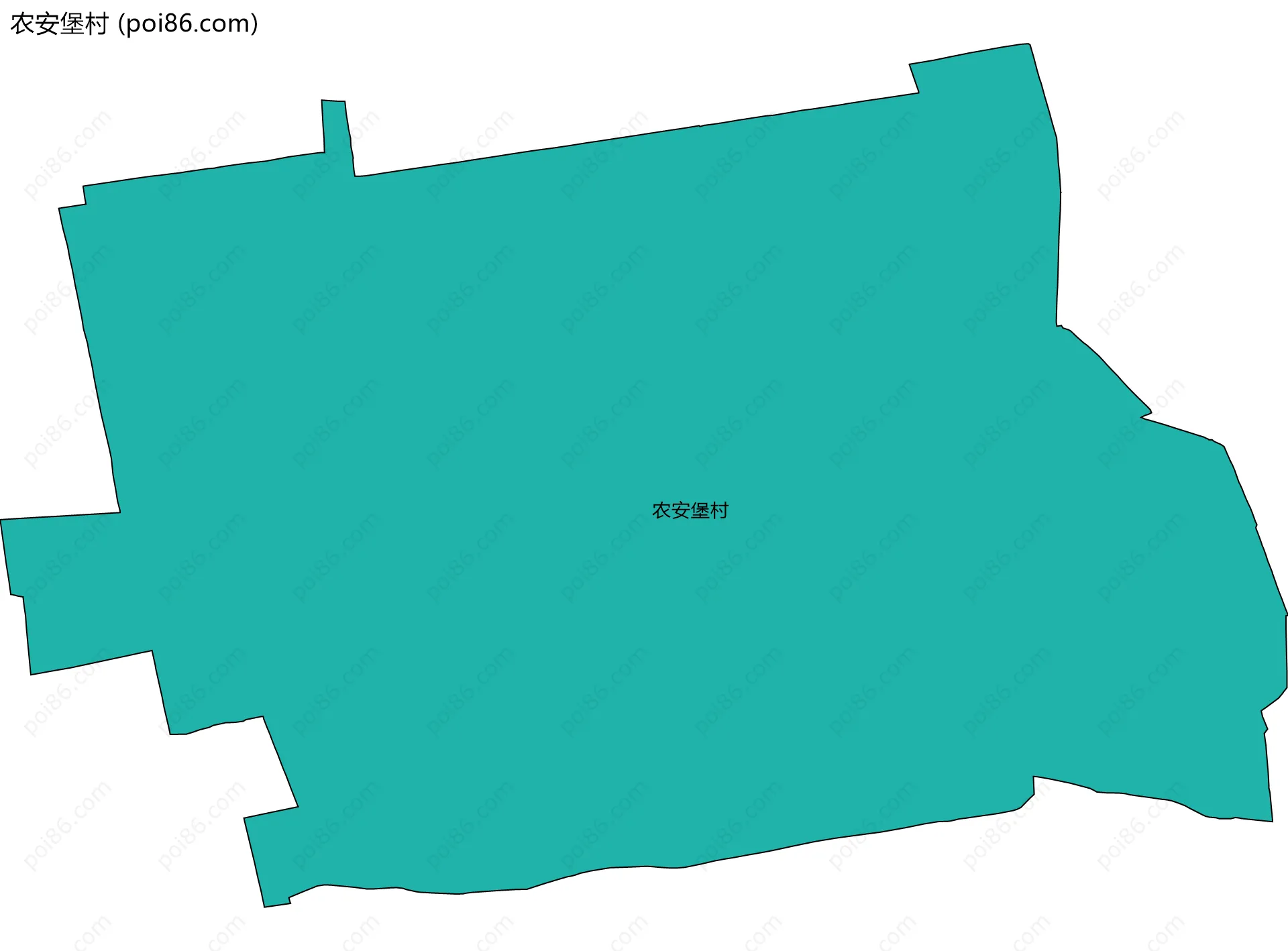 农安堡村边界地图