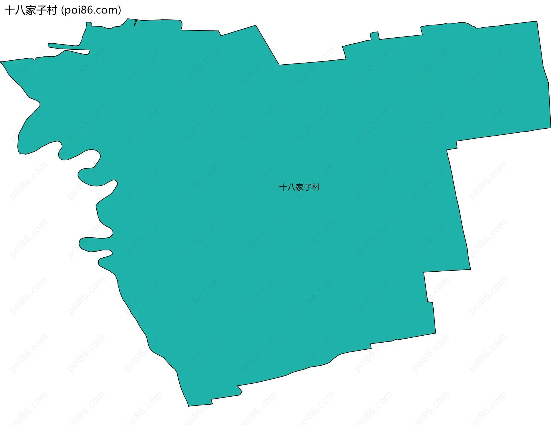 十八家子村边界地图