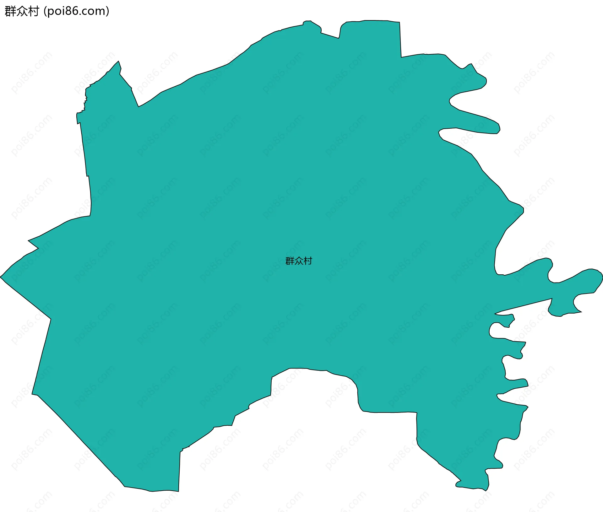 群众村边界地图
