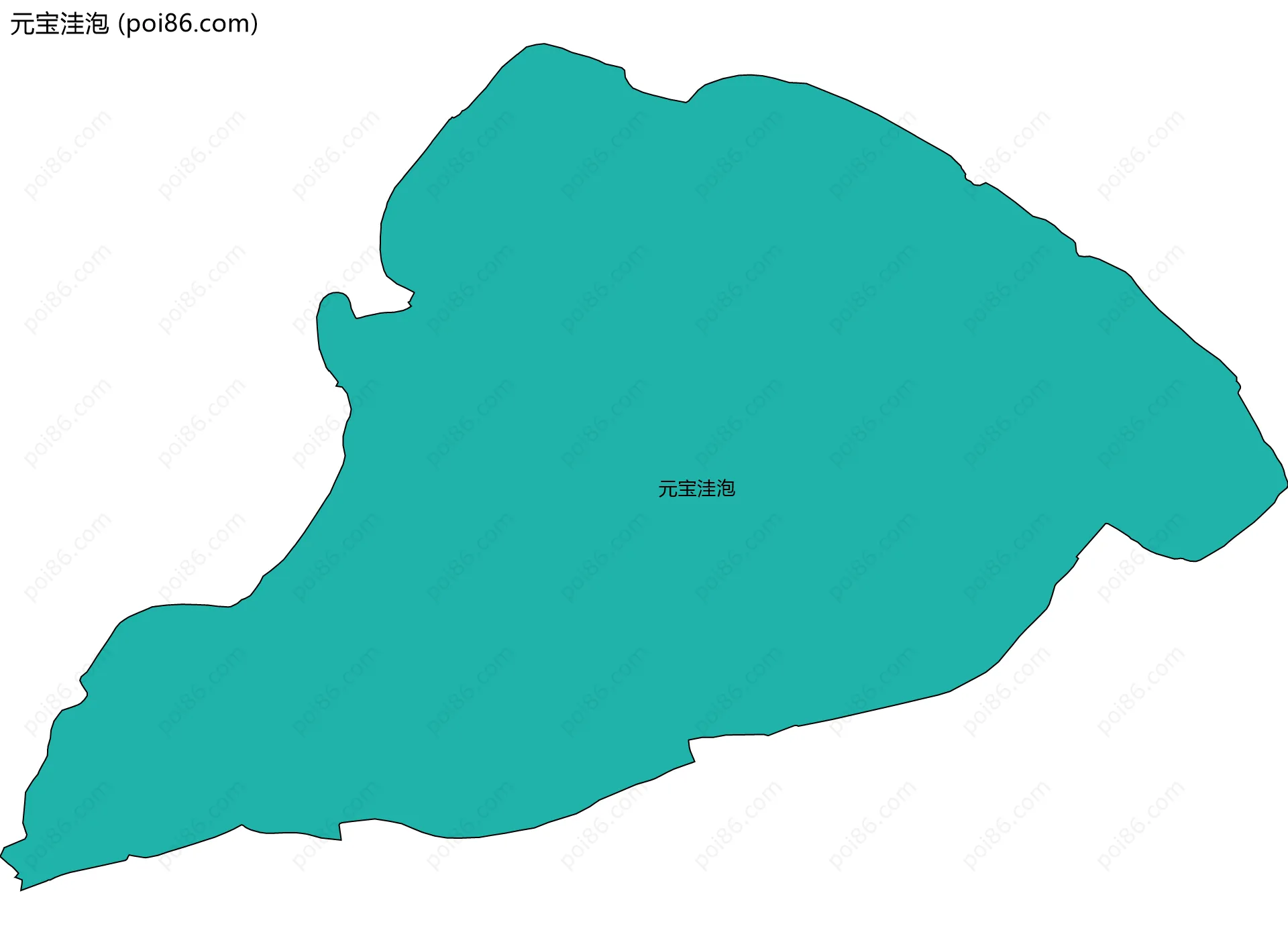 元宝洼泡边界地图