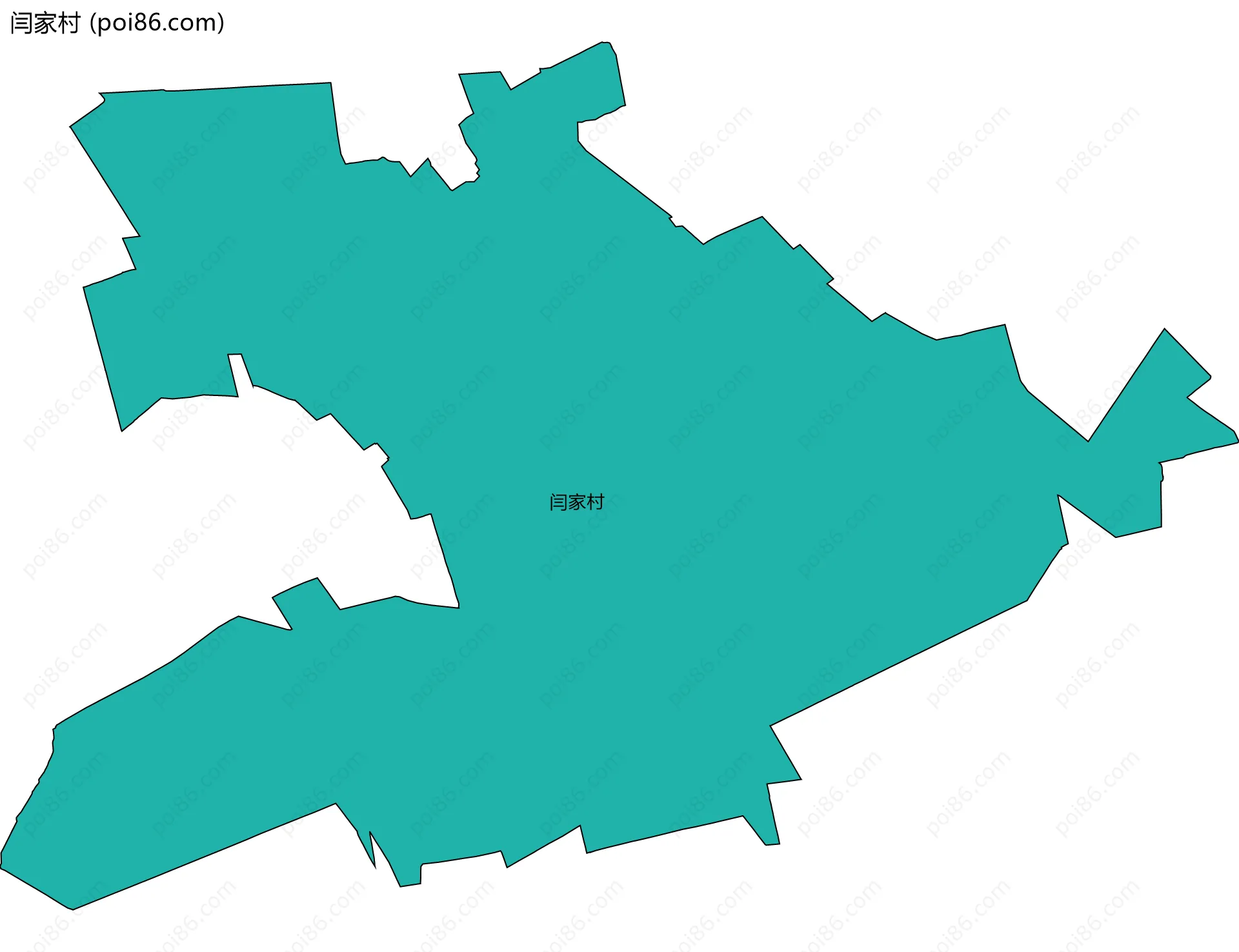 闫家村边界地图