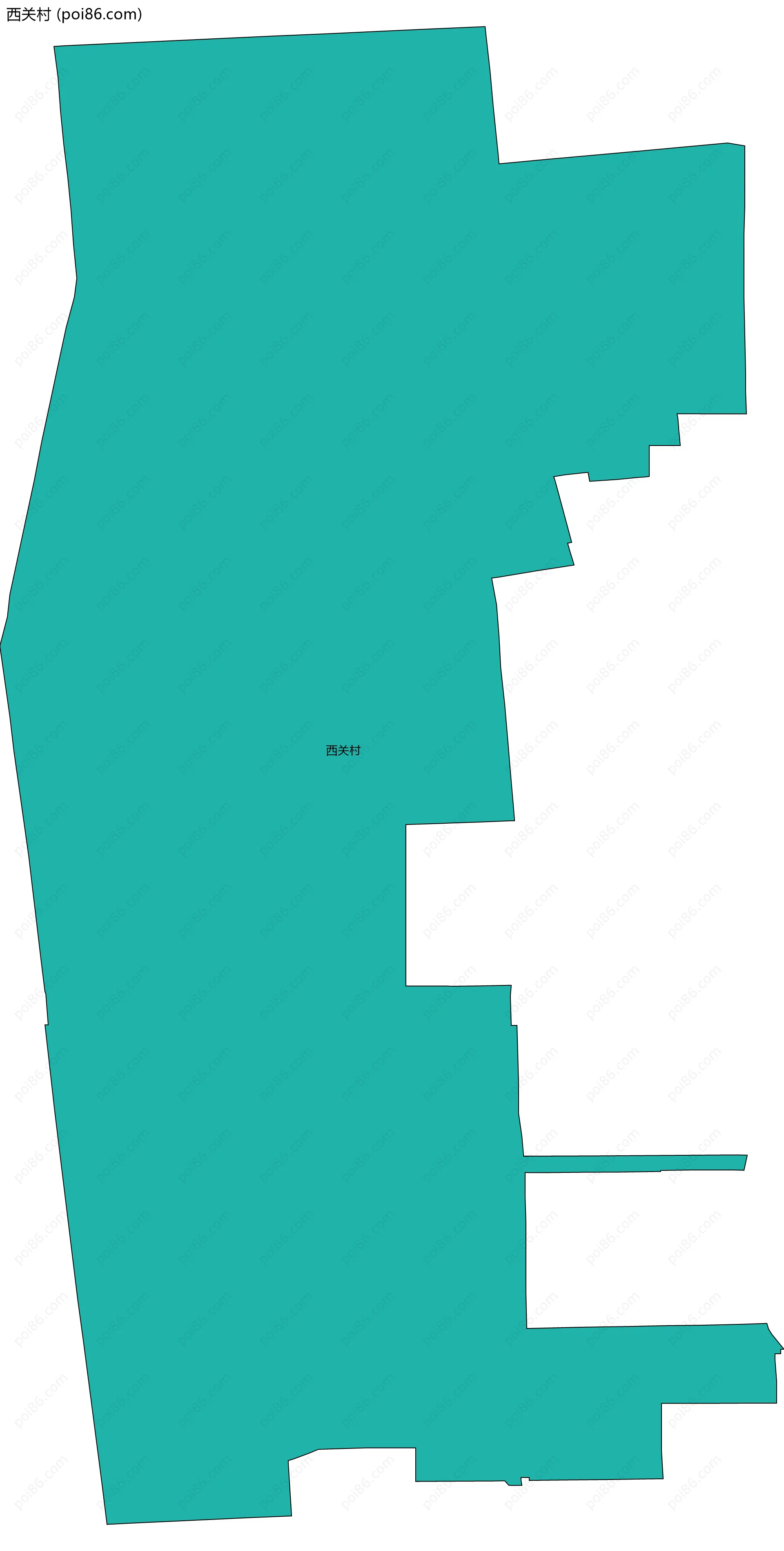 西关村边界地图