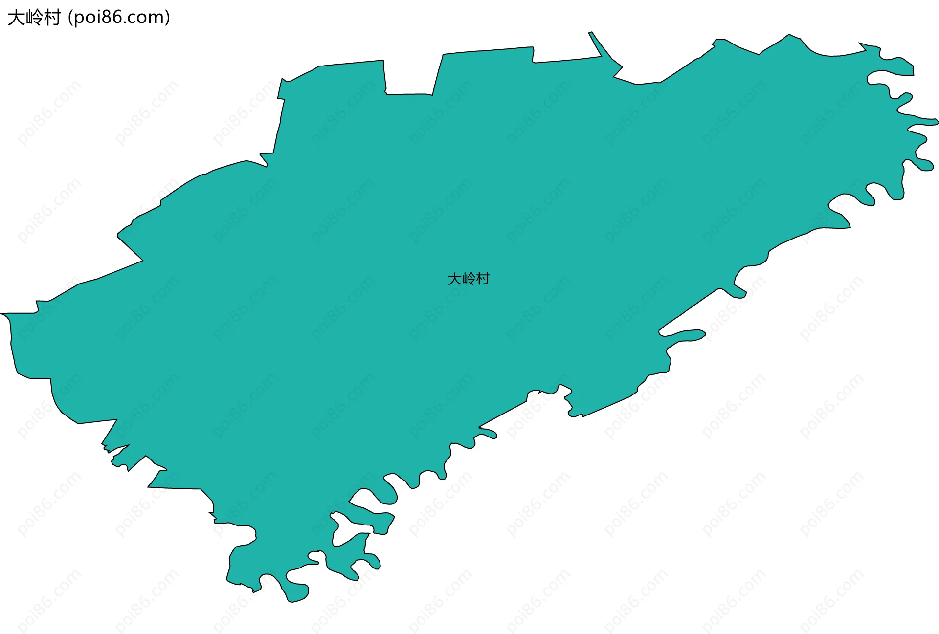 大岭村边界地图