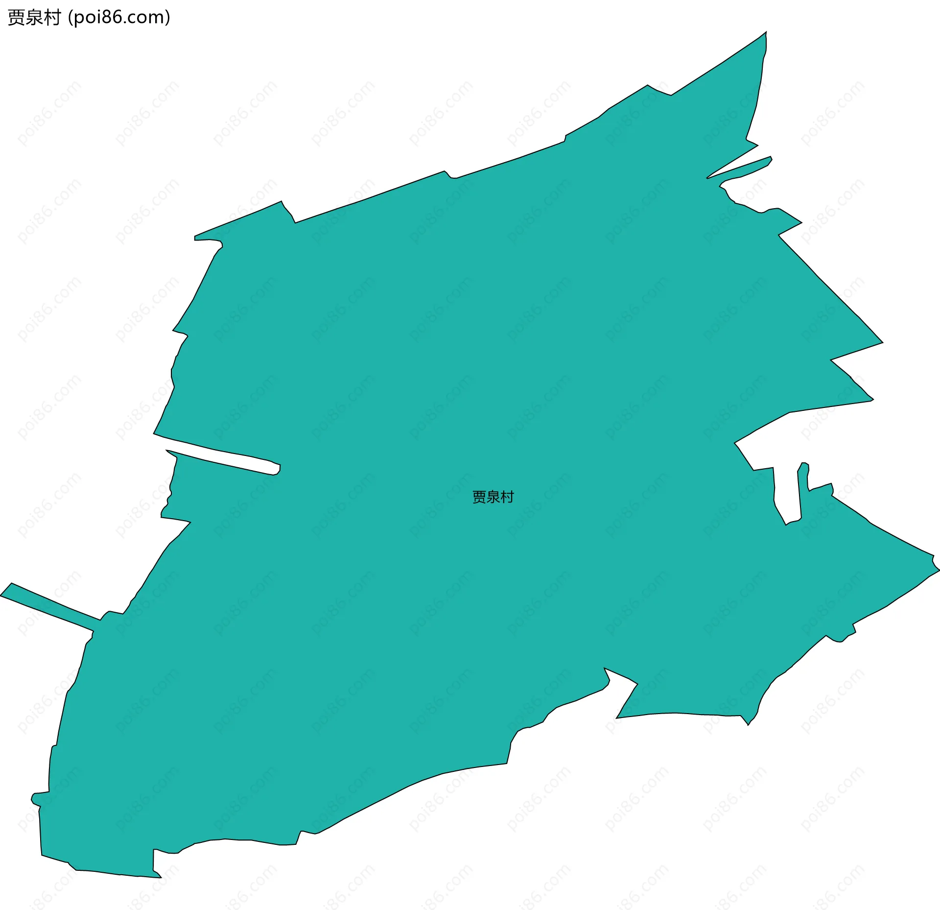 贾泉村边界地图