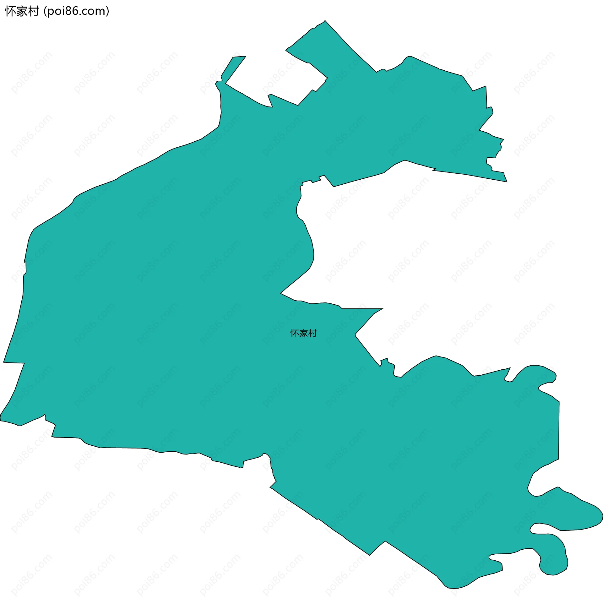 怀家村边界地图