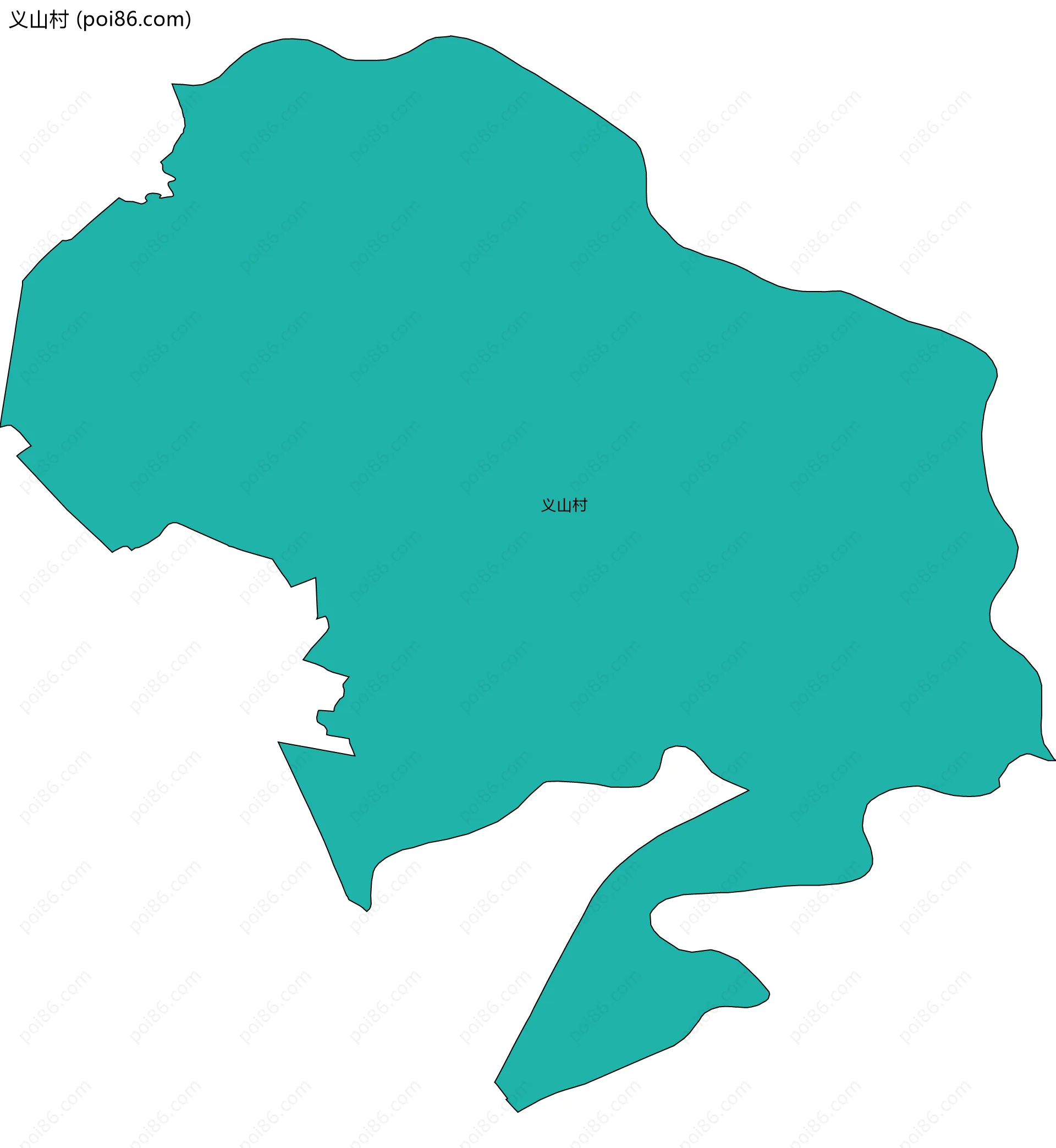 义山村边界地图
