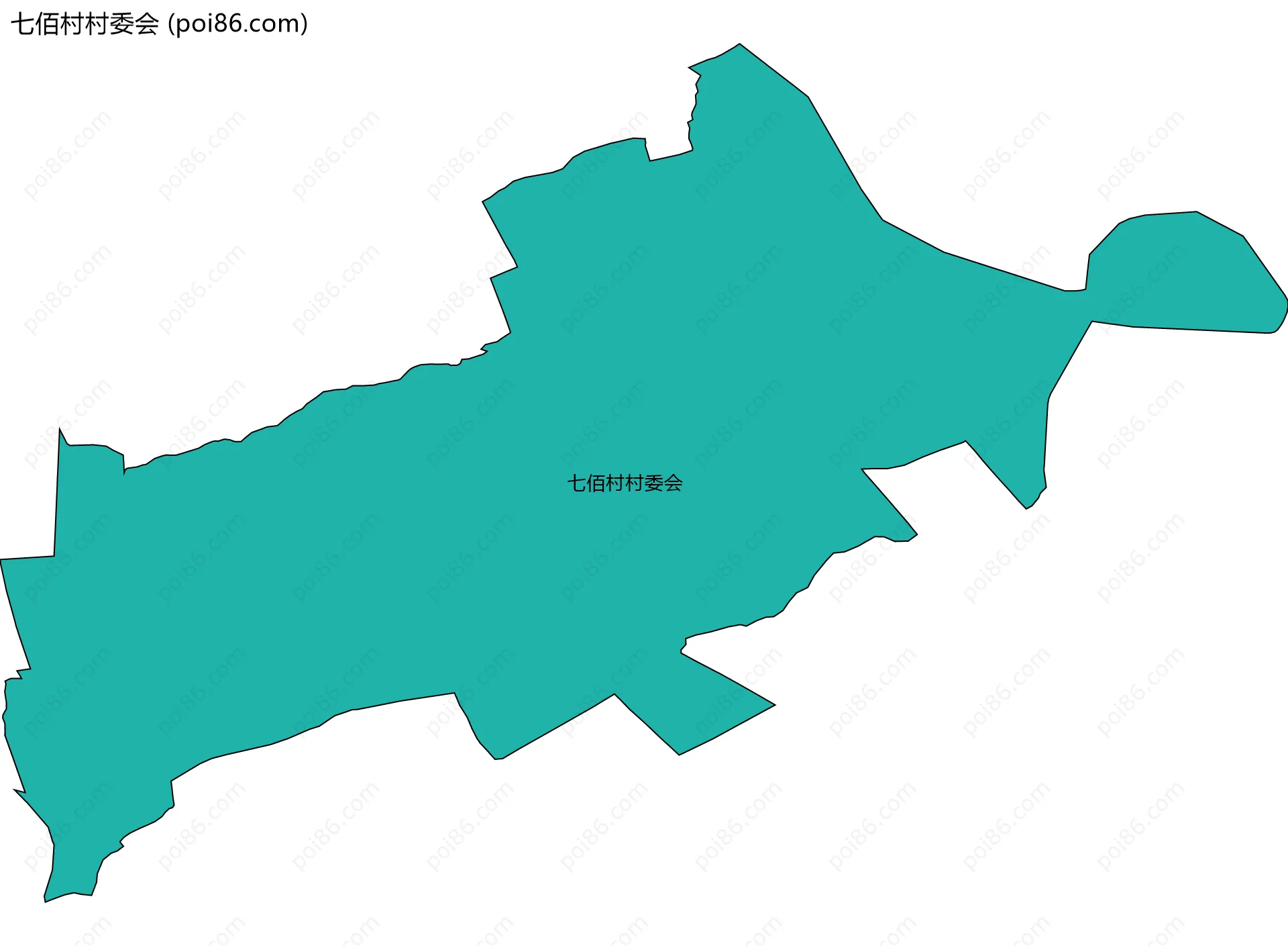 七佰村村委会边界地图