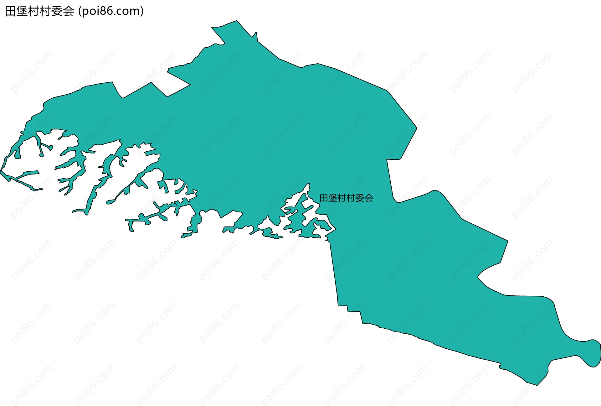 田堡村村委会边界地图