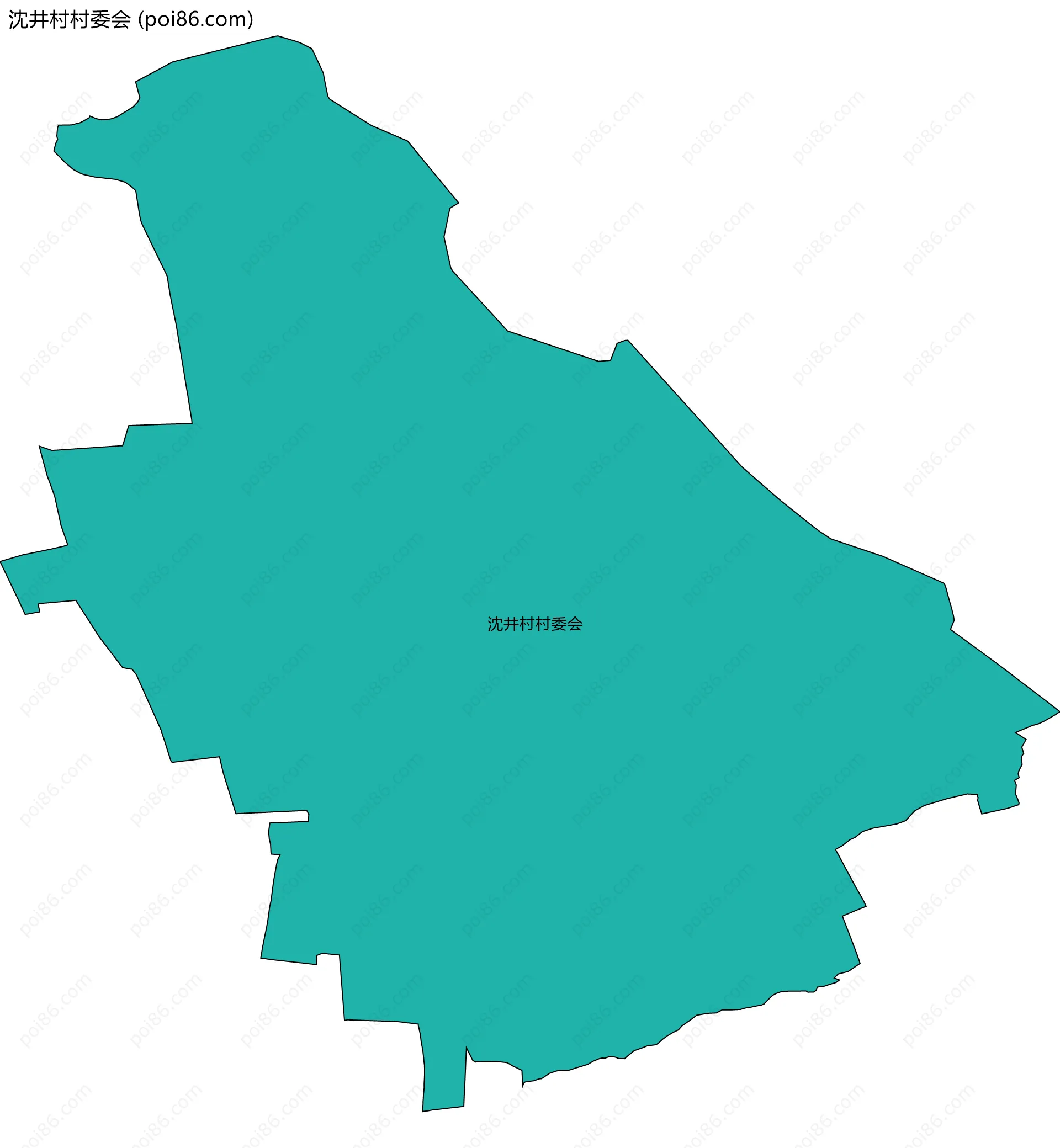 沈井村村委会边界地图