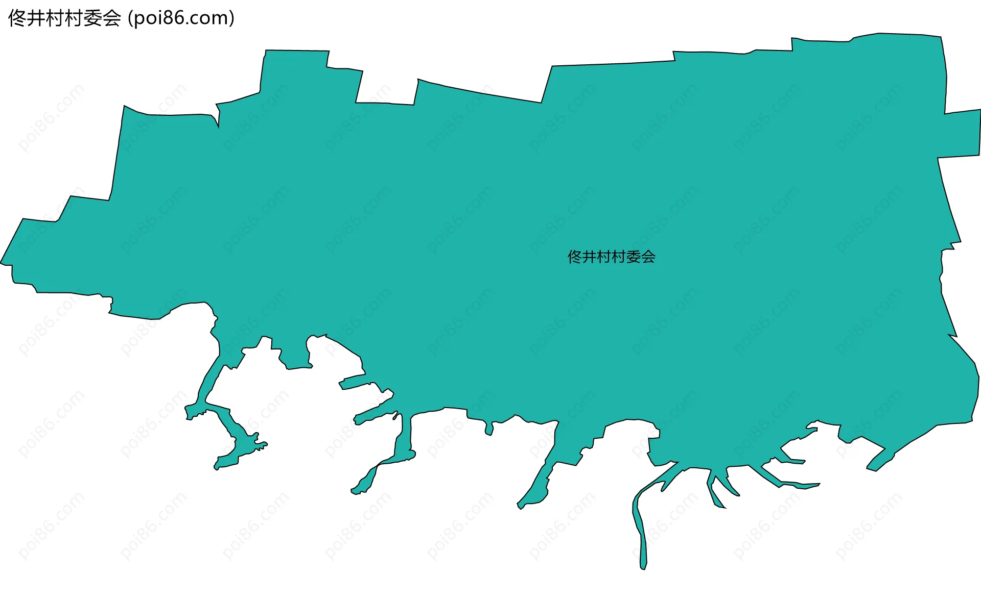 佟井村村委会边界地图