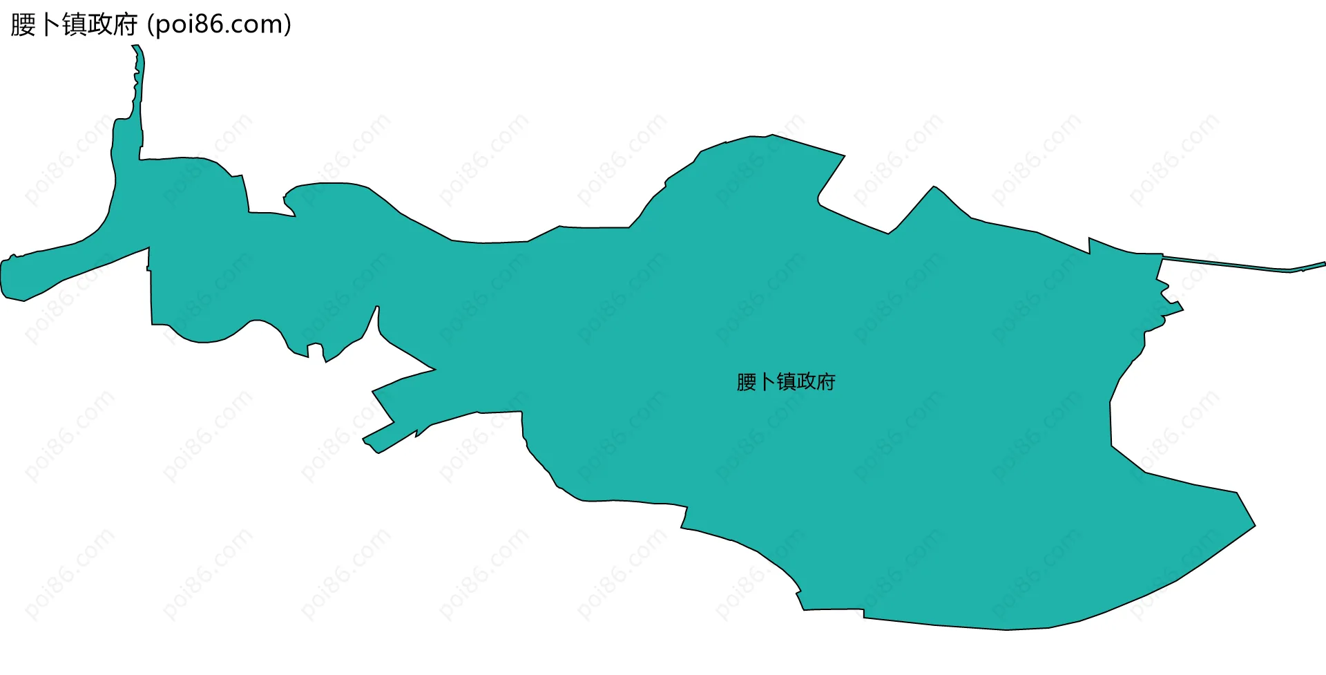 腰卜镇政府边界地图