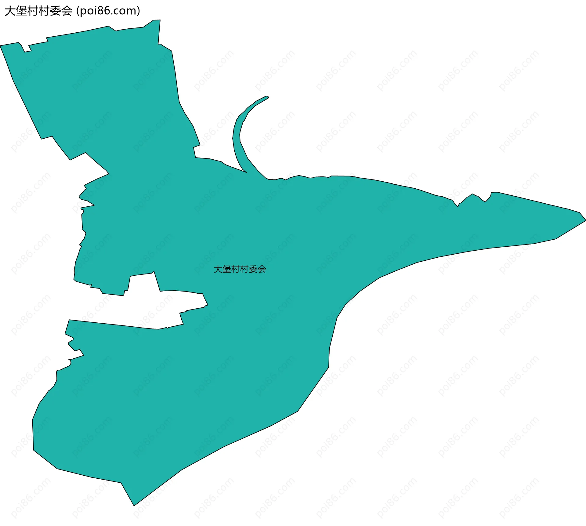 大堡村村委会边界地图