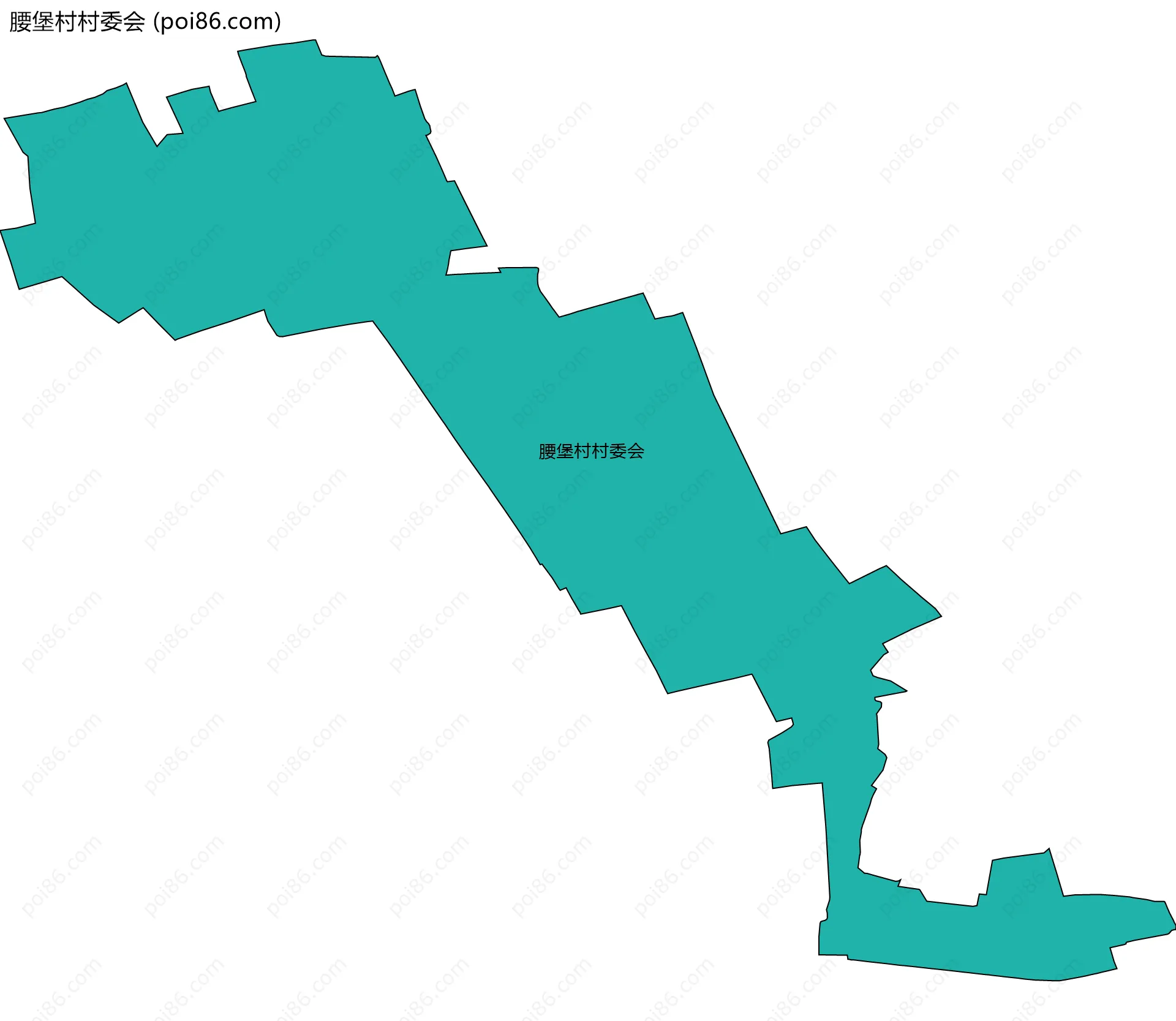 腰堡村村委会边界地图